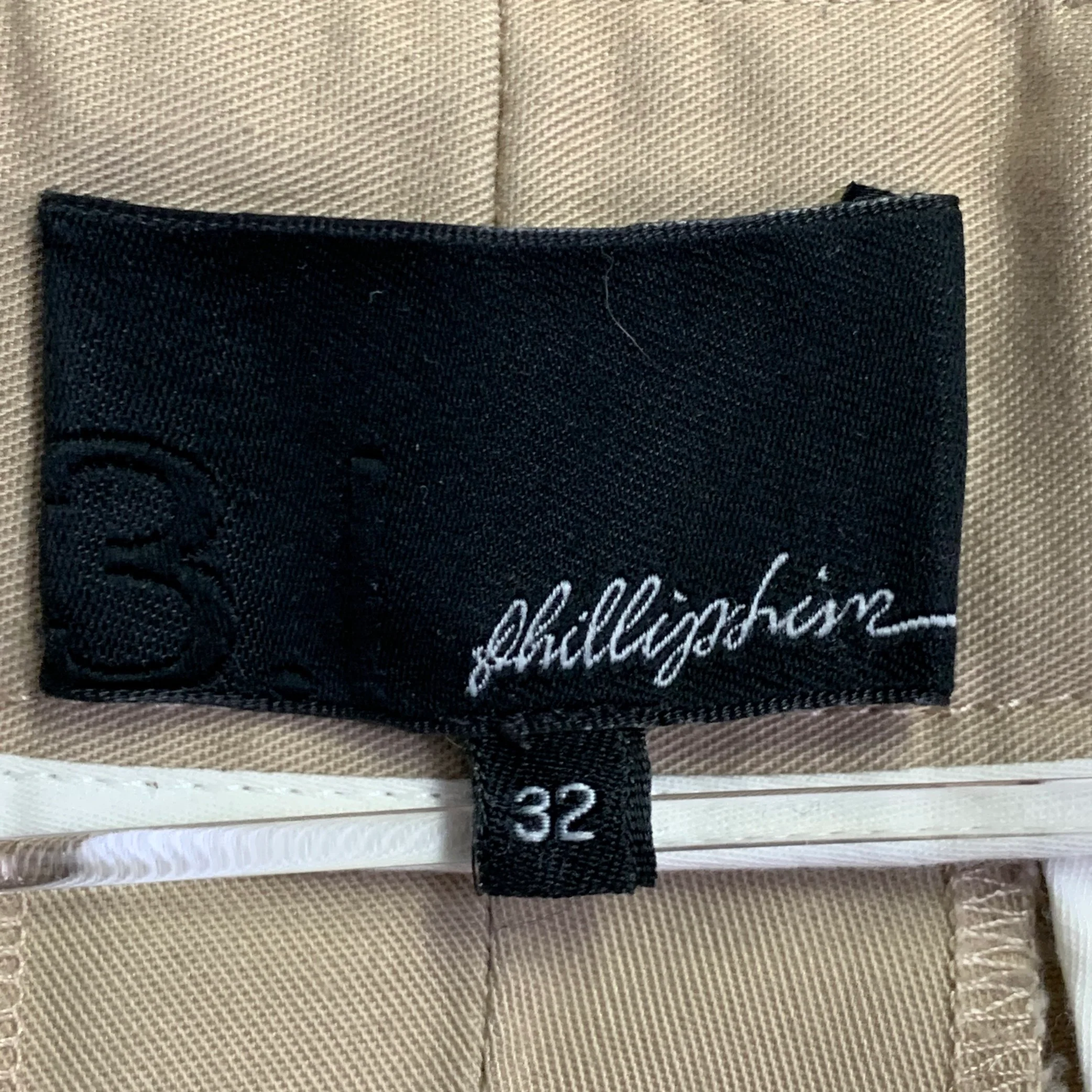 3.1 PHILLIP LIM Size 32 Tan Twill Polyester Cotton Flat Front Tapered Casual Pants - Image 6