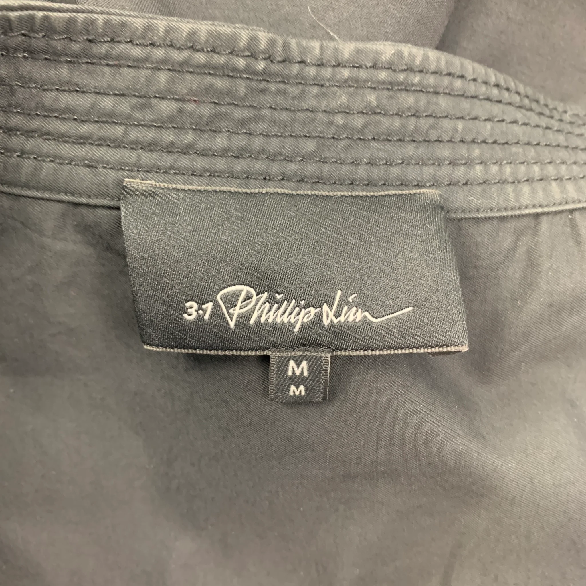 3.1 PHILLIP LIM Size M Black Nylon Cotton Cross Strap Vest - Image 5