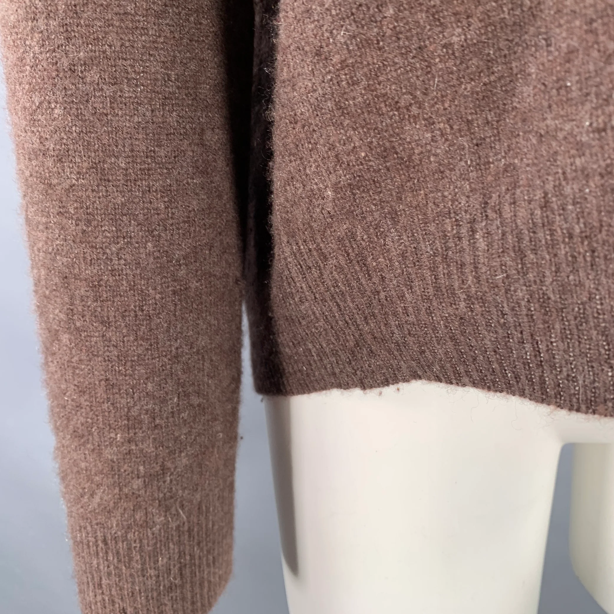 360 CASHMERE Size S Brown Cashmere Crew Neck Pullover - Image 6