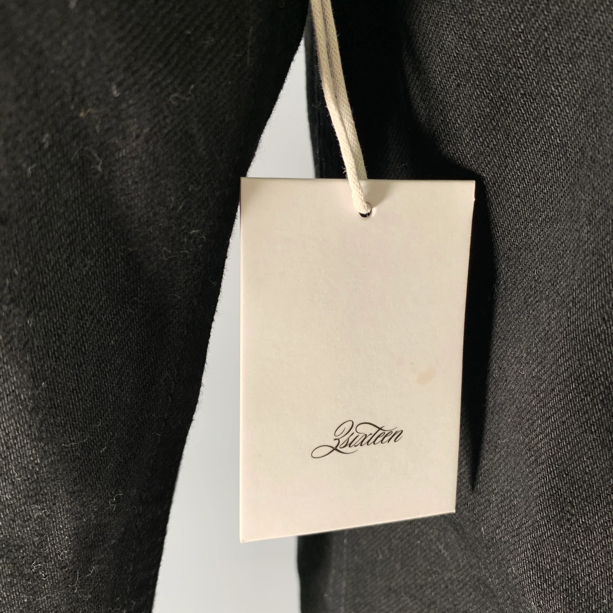 3SIXTEEN Size L Black Solid Denim Selvedge Jacket - Image 5