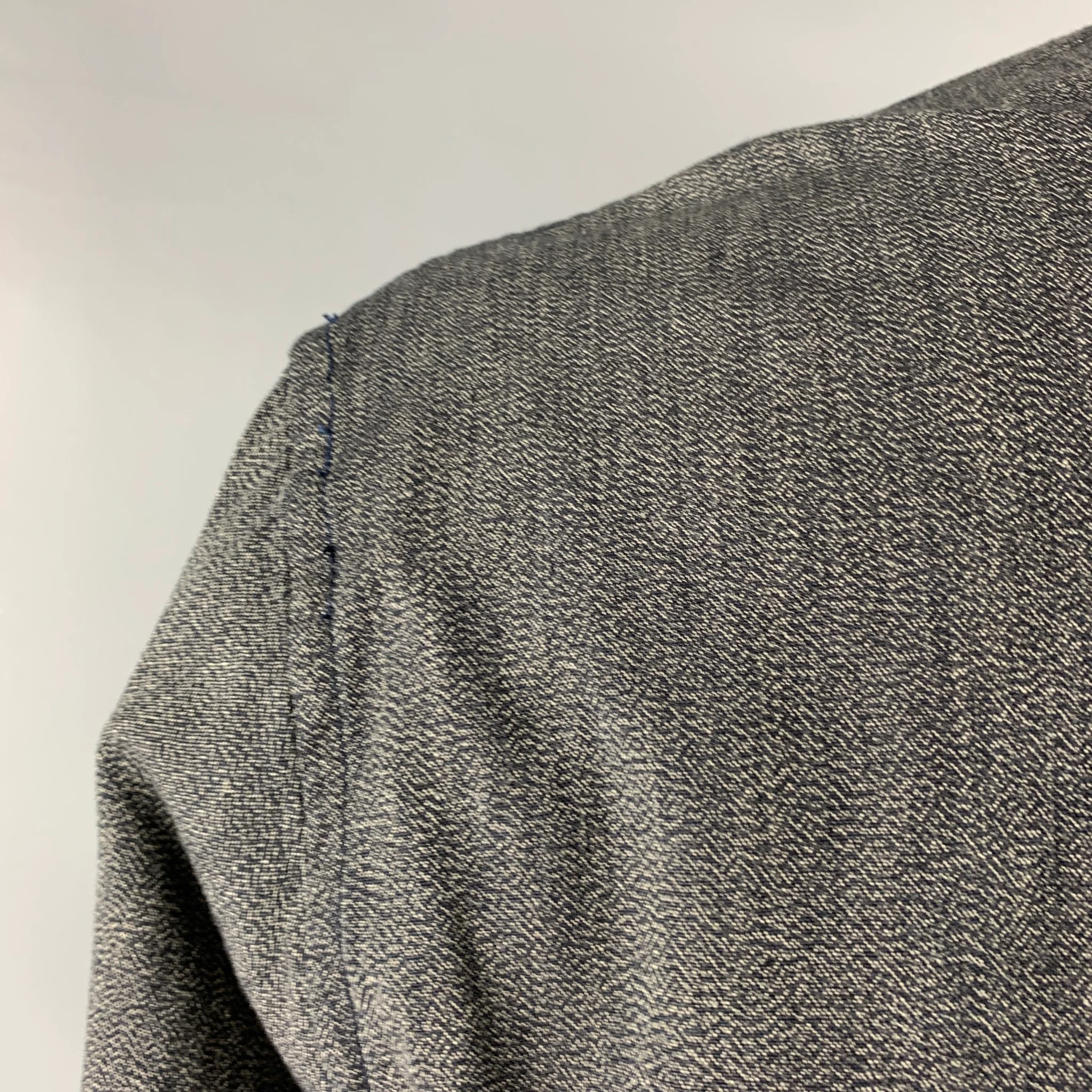 45rpm Size L Grey Cotton Notch Lapel Sport Coat - Image 5