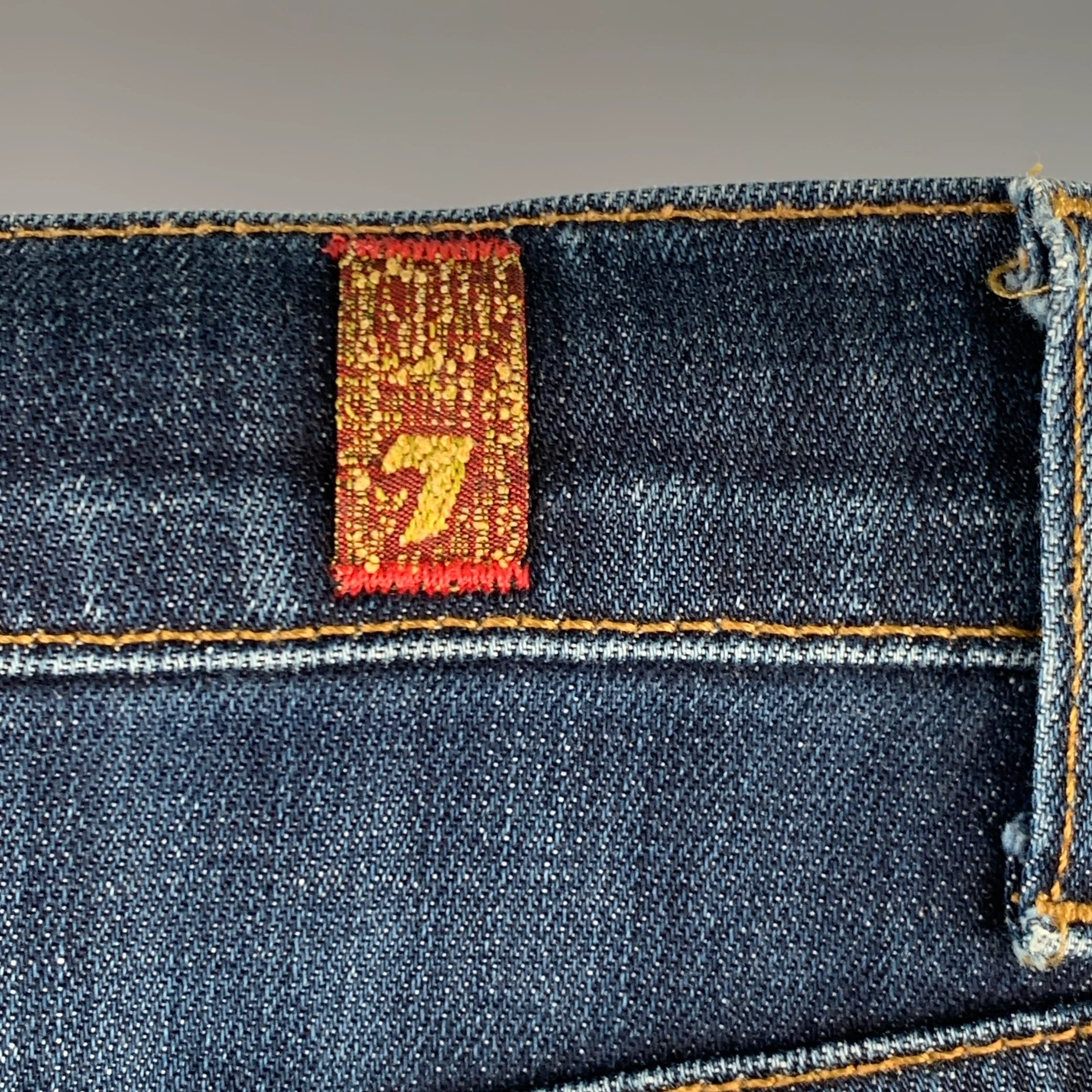 7 FOR ALL MANKIND Size 30 Paxtyn Indigo Wash Denim Zip Fly Jeans - Image 3