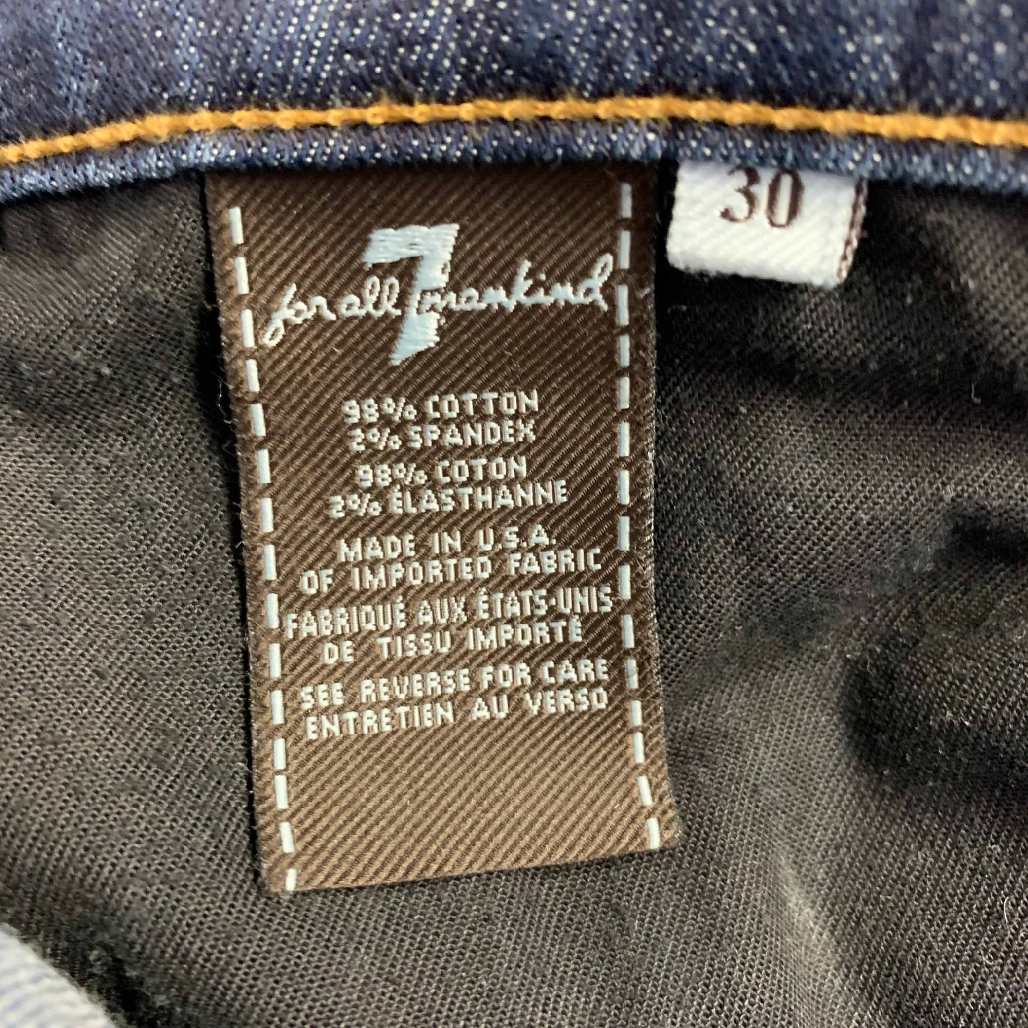 7 FOR ALL MANKIND Size 30 Paxtyn Indigo Wash Denim Zip Fly Jeans - Image 7