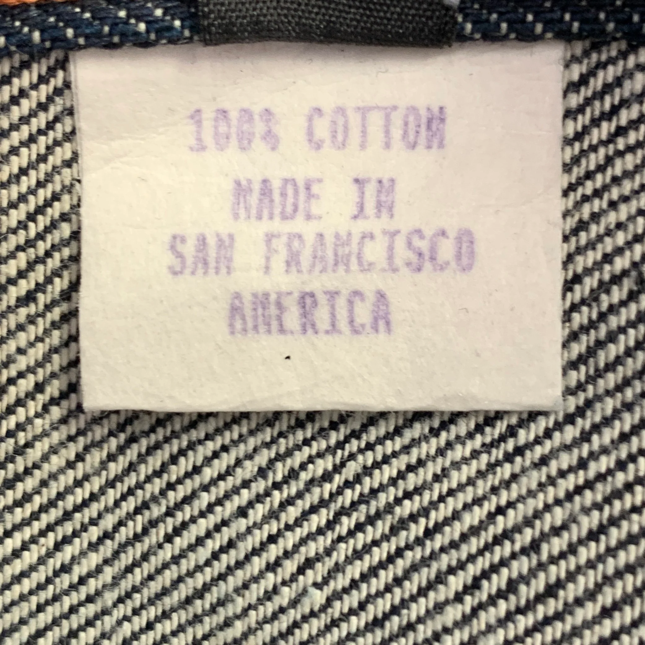 A-B FITS Size 34 Navy Contrast Stitch Cotton Button Fly Jeans - Image 8