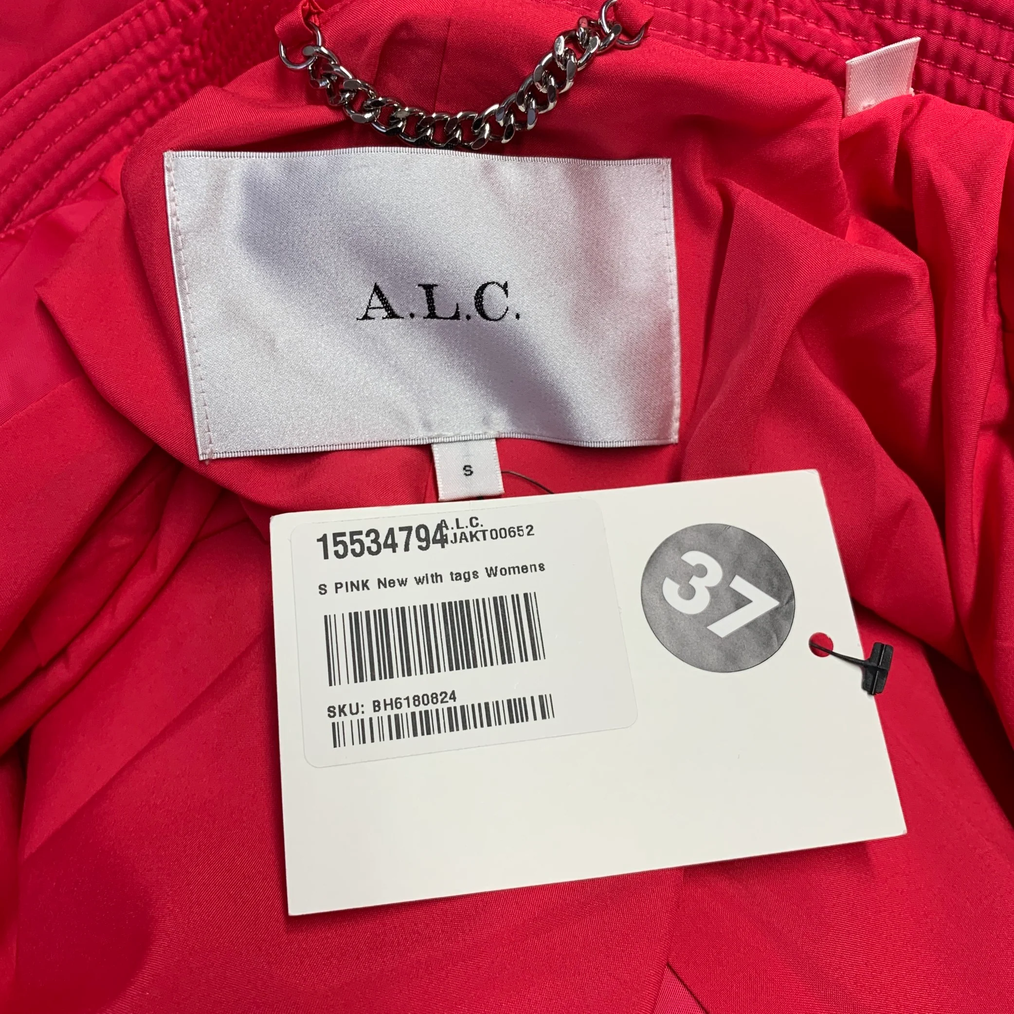 A.L.C. Size S Pink Polyester Snaps Jacket - Image 4