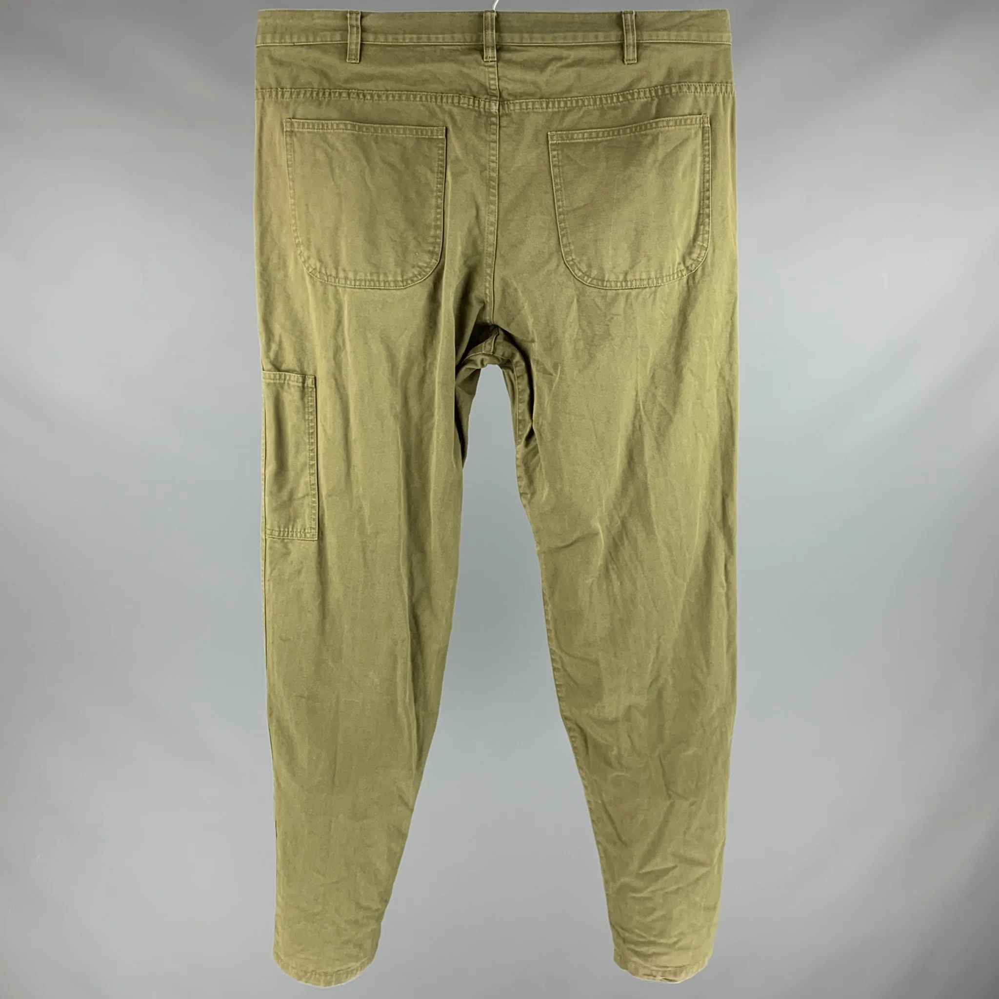 A.P.C. Size 34 Green Cotton Jean Cut Casual Pants - Image 2