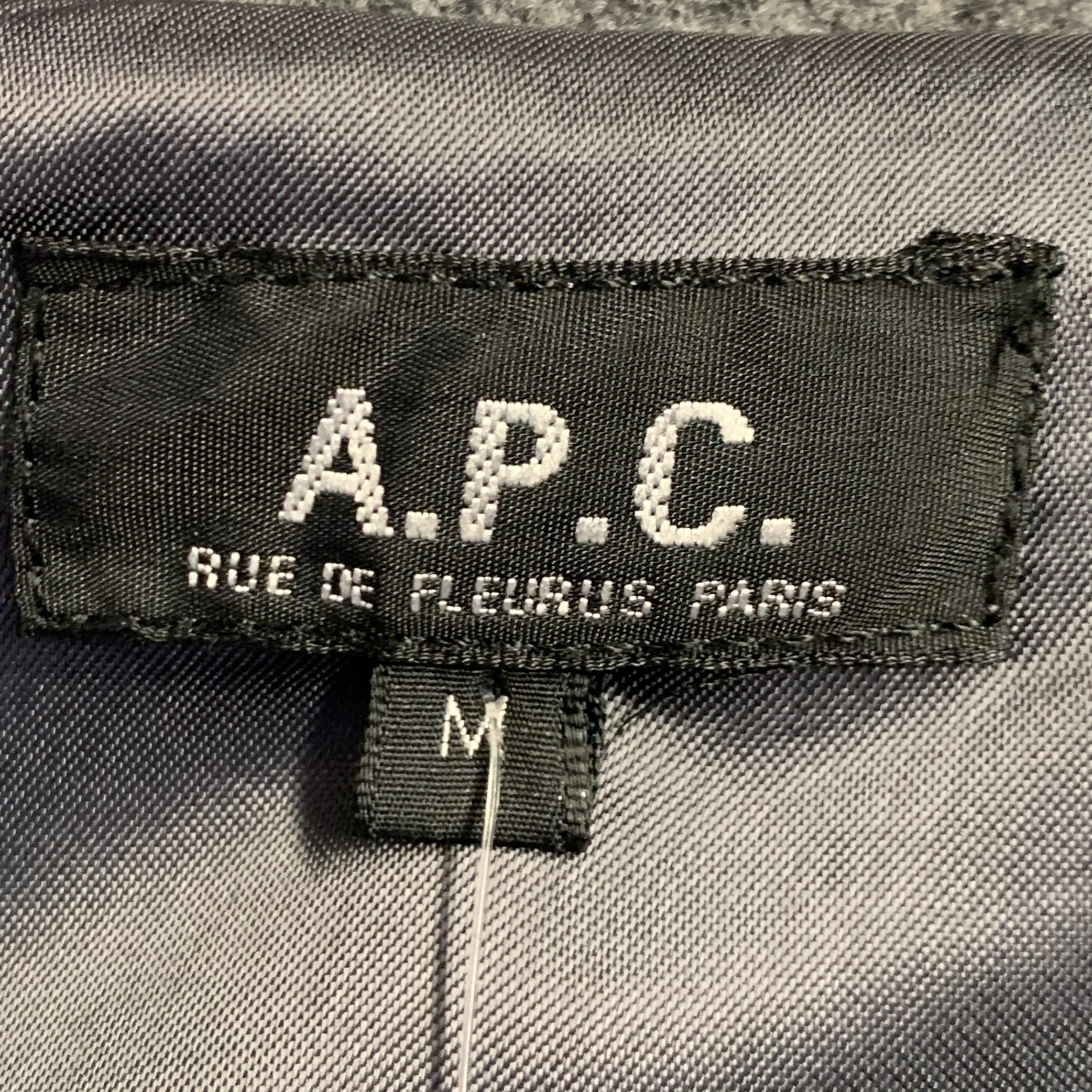 A.P.C. Size M Grey Double Breasted Twill Cape - Image 4
