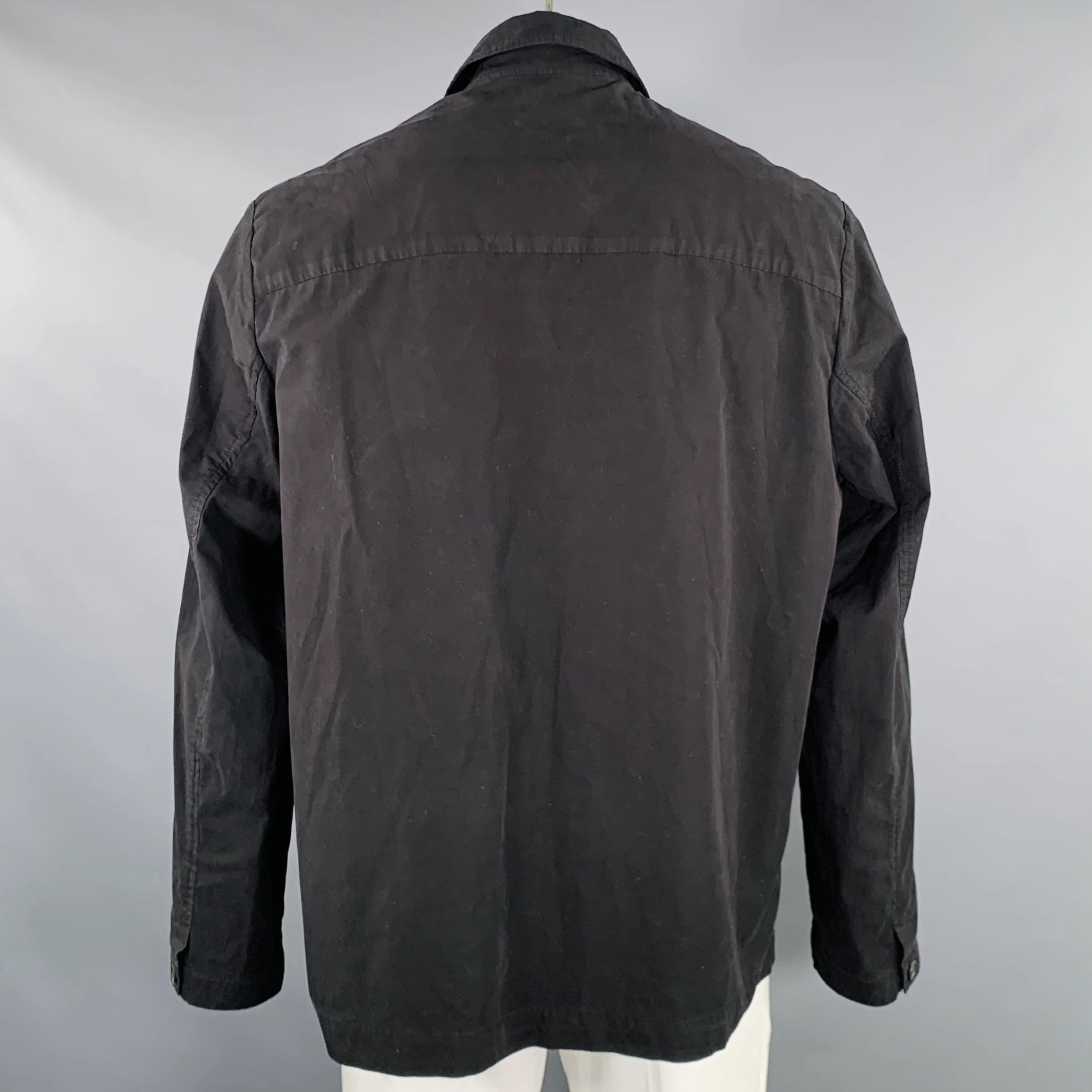 A.P.C. Size XL Black Cotton Chore Jacket - Image 3