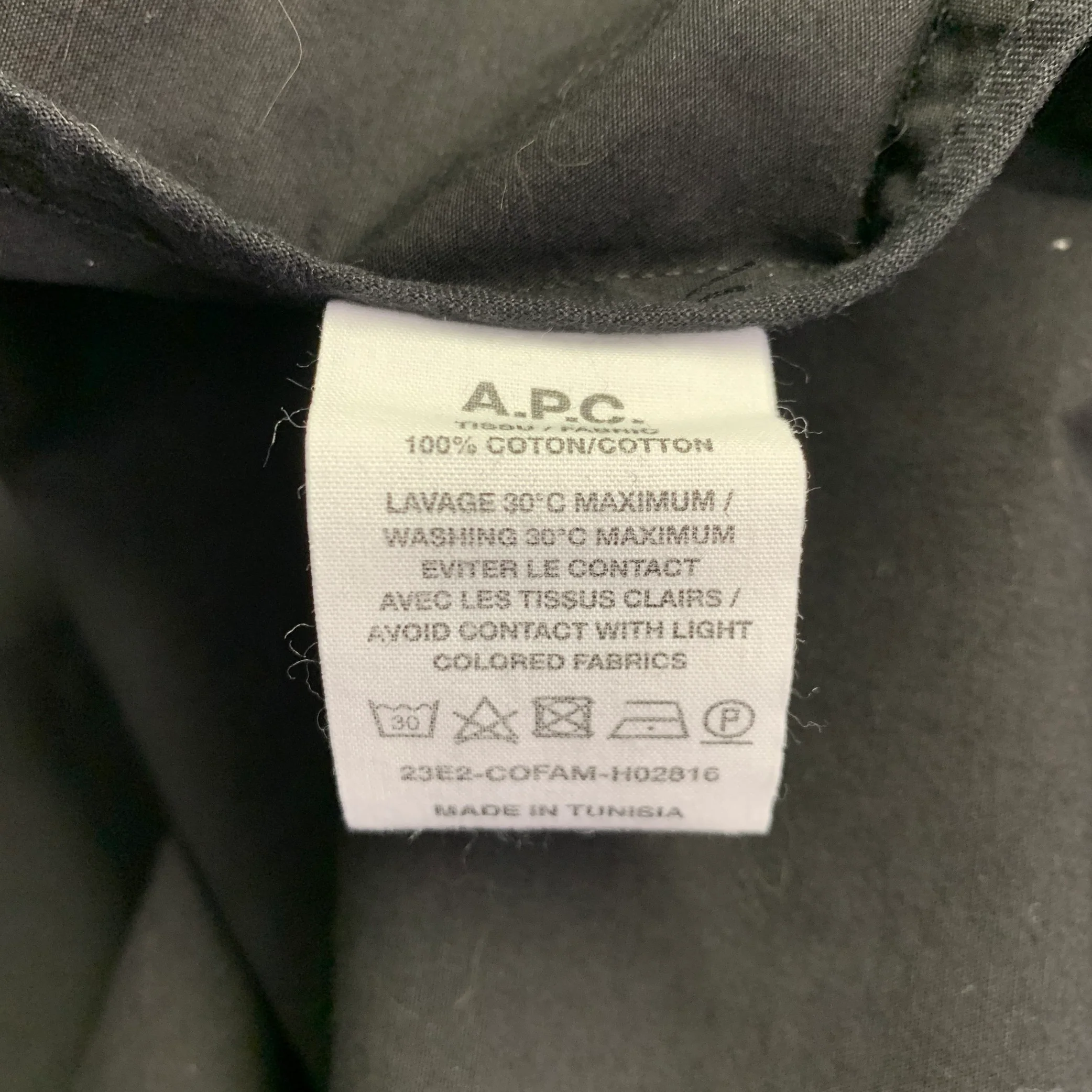 A.P.C. Size XL Black Cotton Chore Jacket - Image 5