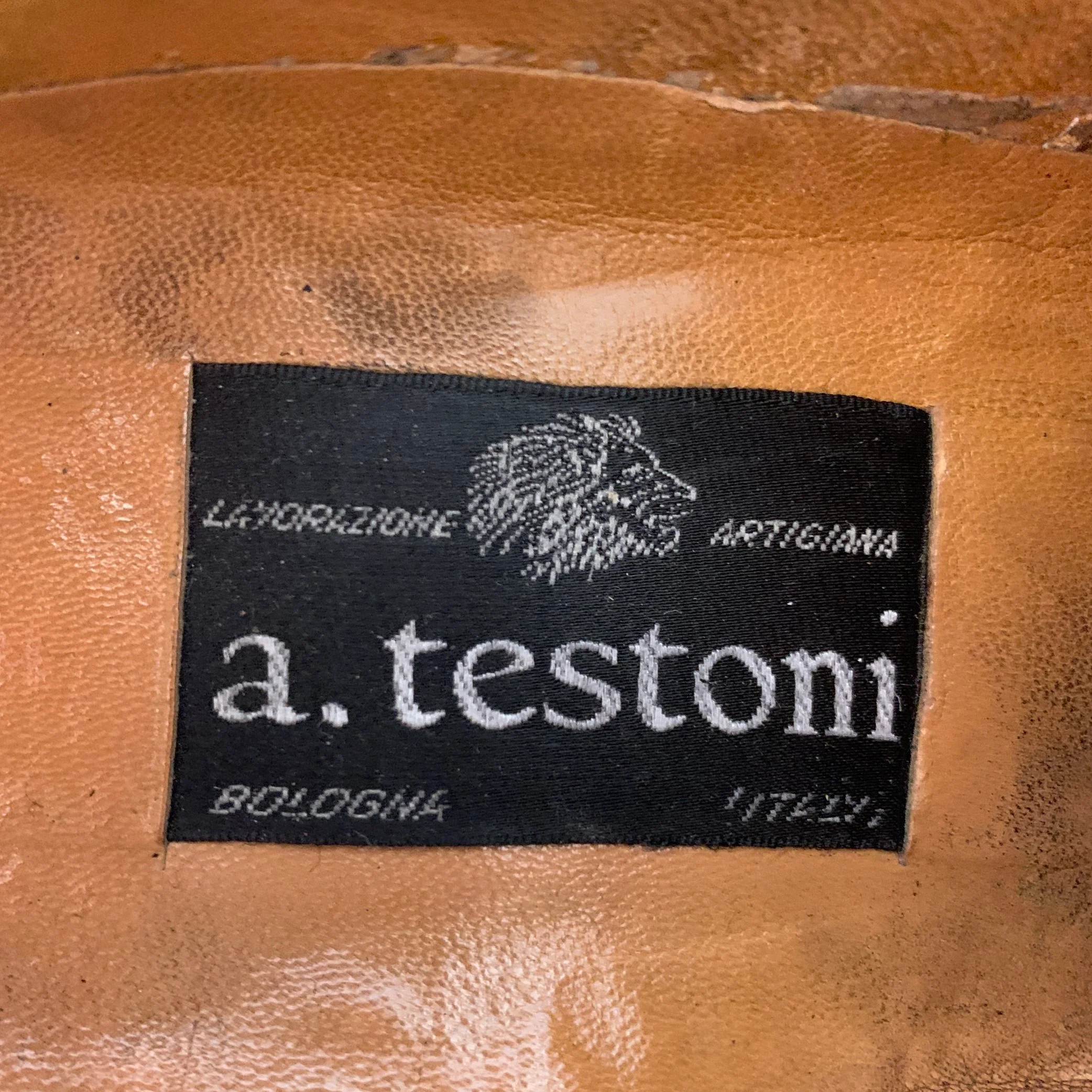 A. TESTONI Size 10.5 Black Leather Oxford Cap Toe Lace-Up Shoes - Image 7