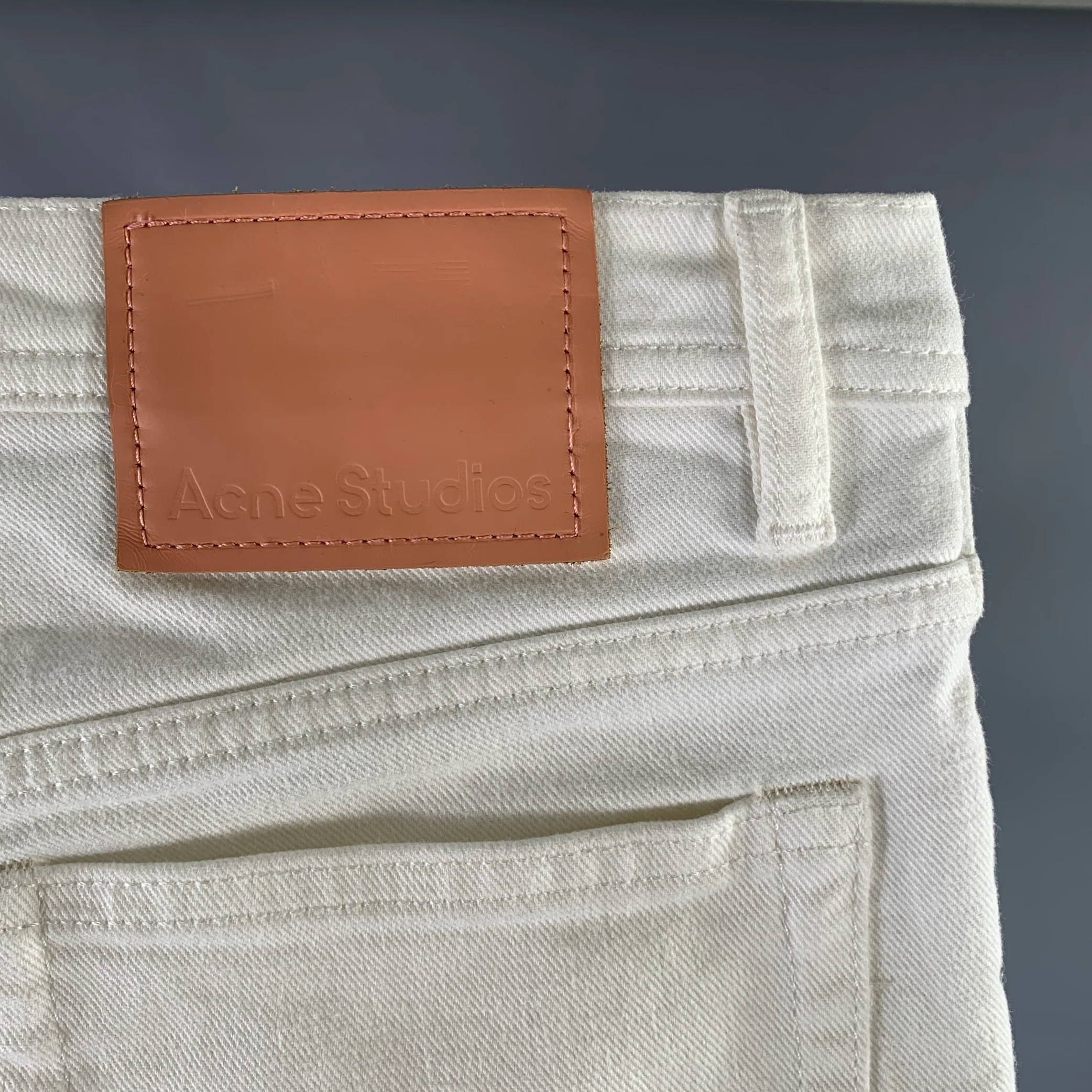 ACNE Size 30 White Cotton Skinny Jeans - Image 2