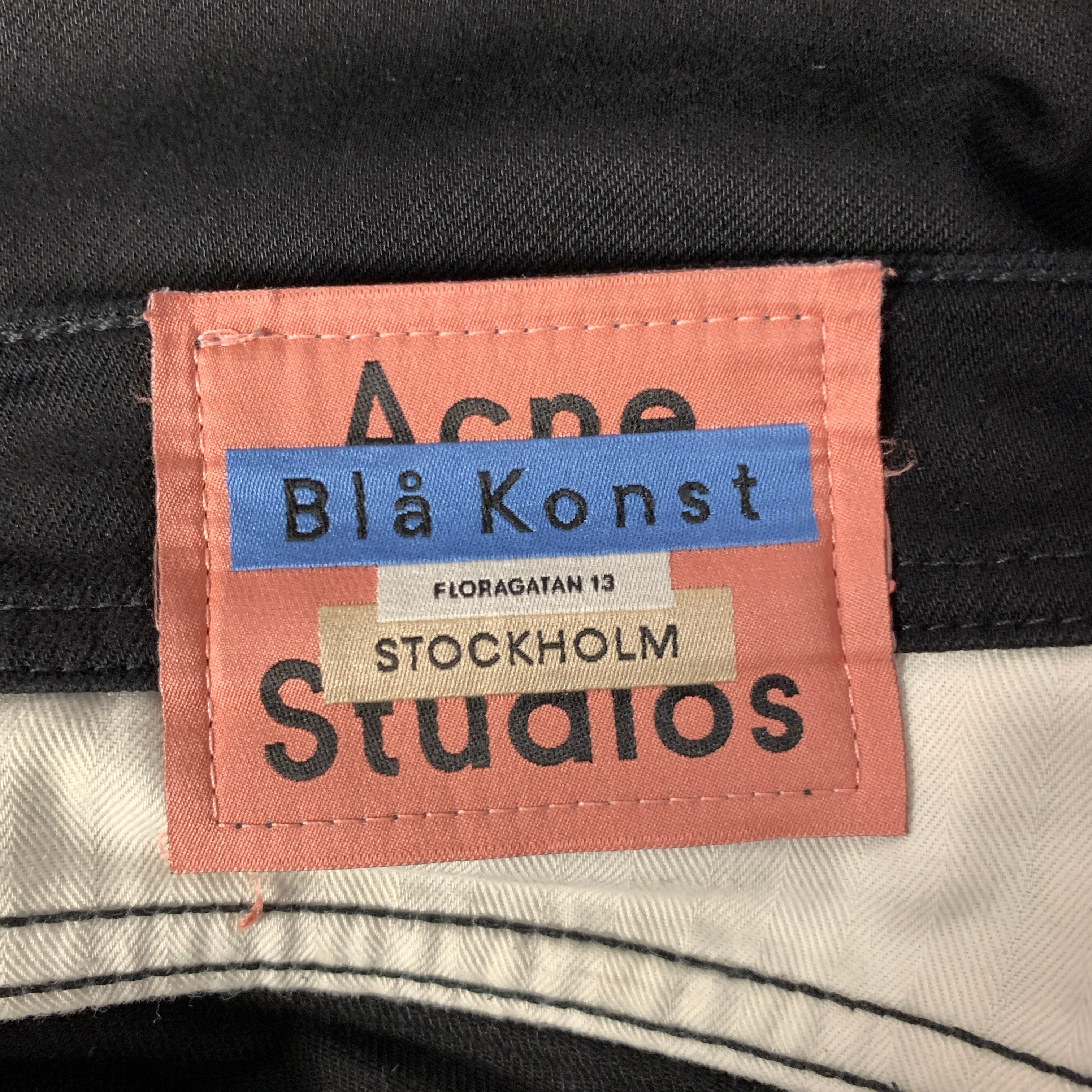 ACNE Size 31 Black Cotton Slim Fit Jeans - Image 4
