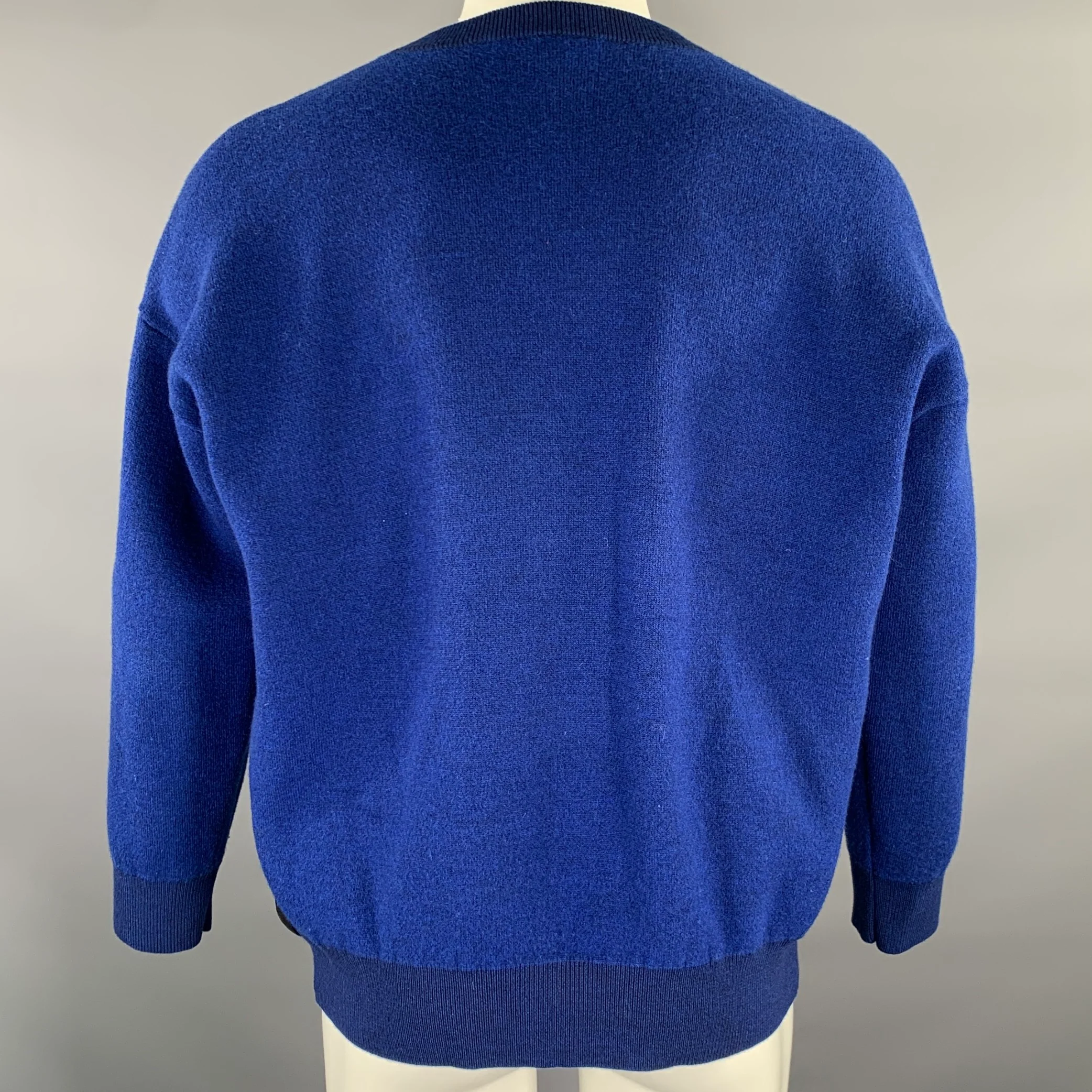 ACNE Size M Blue Wool Cotton Pull On Sweater - Image 3