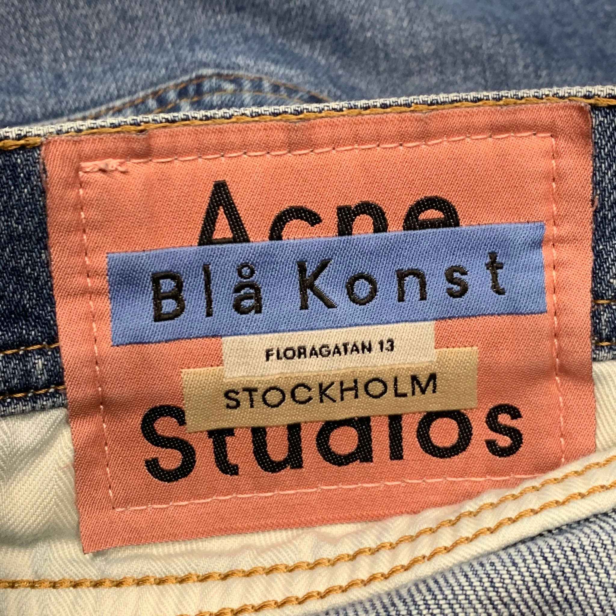ACNE STUDIOS Size 29 Blue Cotton Elastane Jeans - Image 3