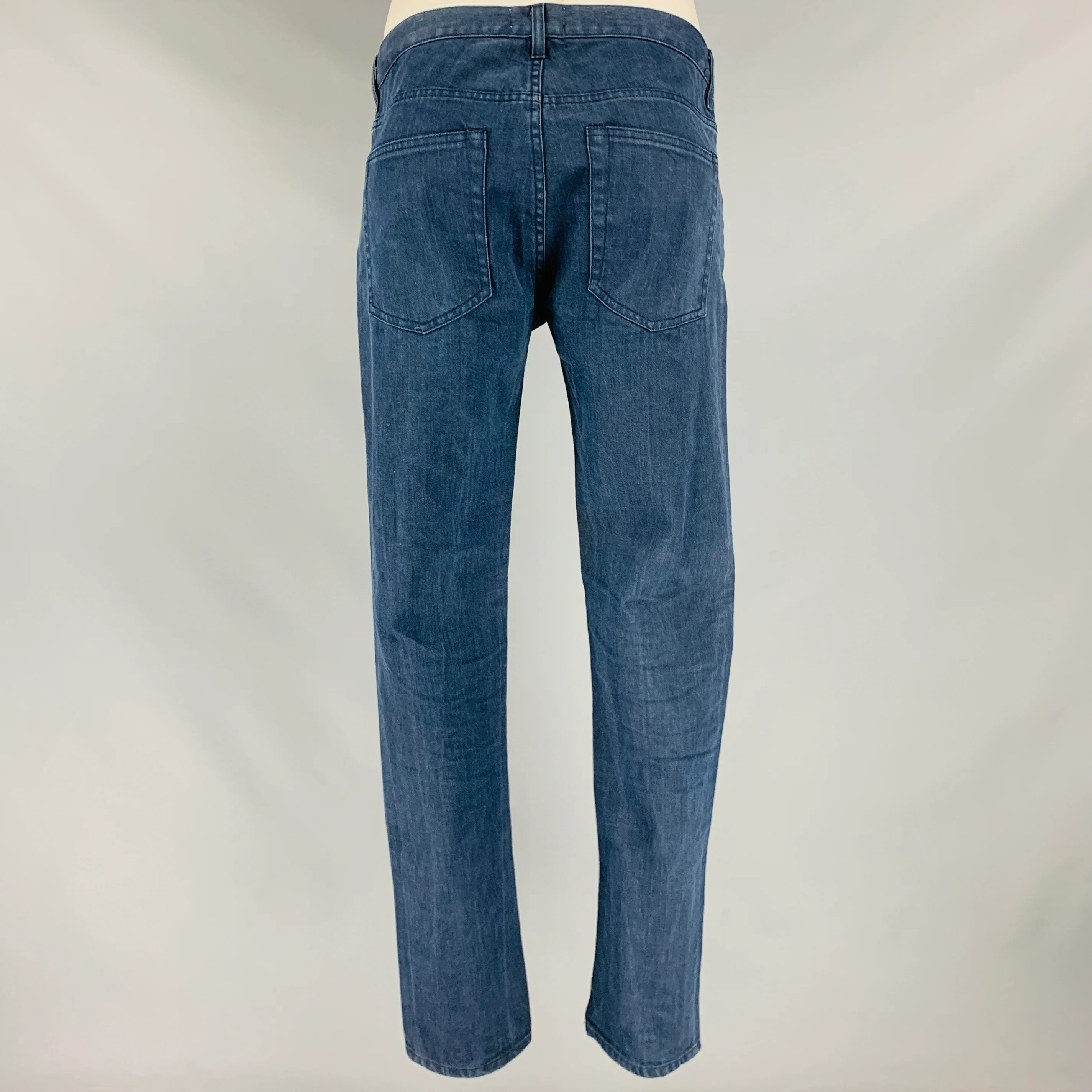 ACNE STUDIOS Size 34 Navy Blue Cotton Blend 5 pocket Casual Pants - Image 2