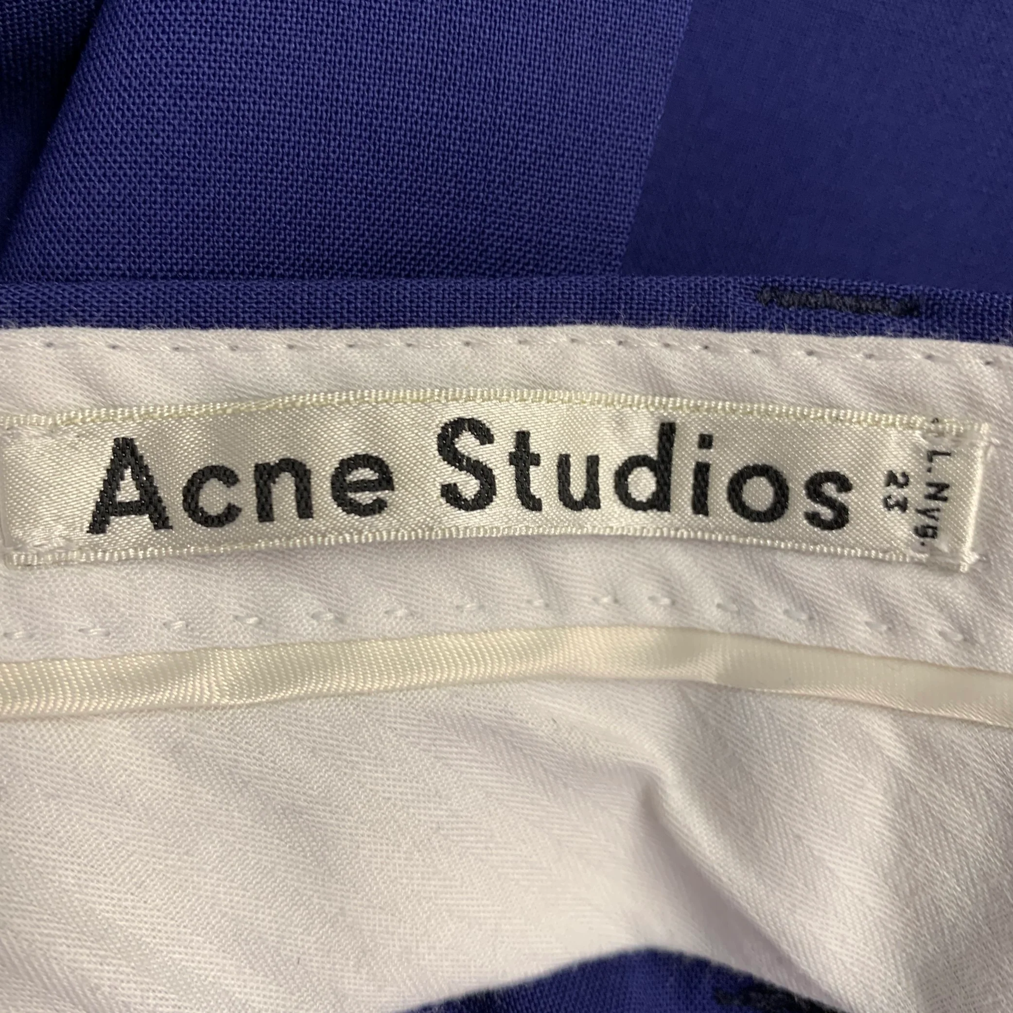 ACNE STUDIOS Size 36 Blue Wool Blend Notch Lapel Suit - Image 11