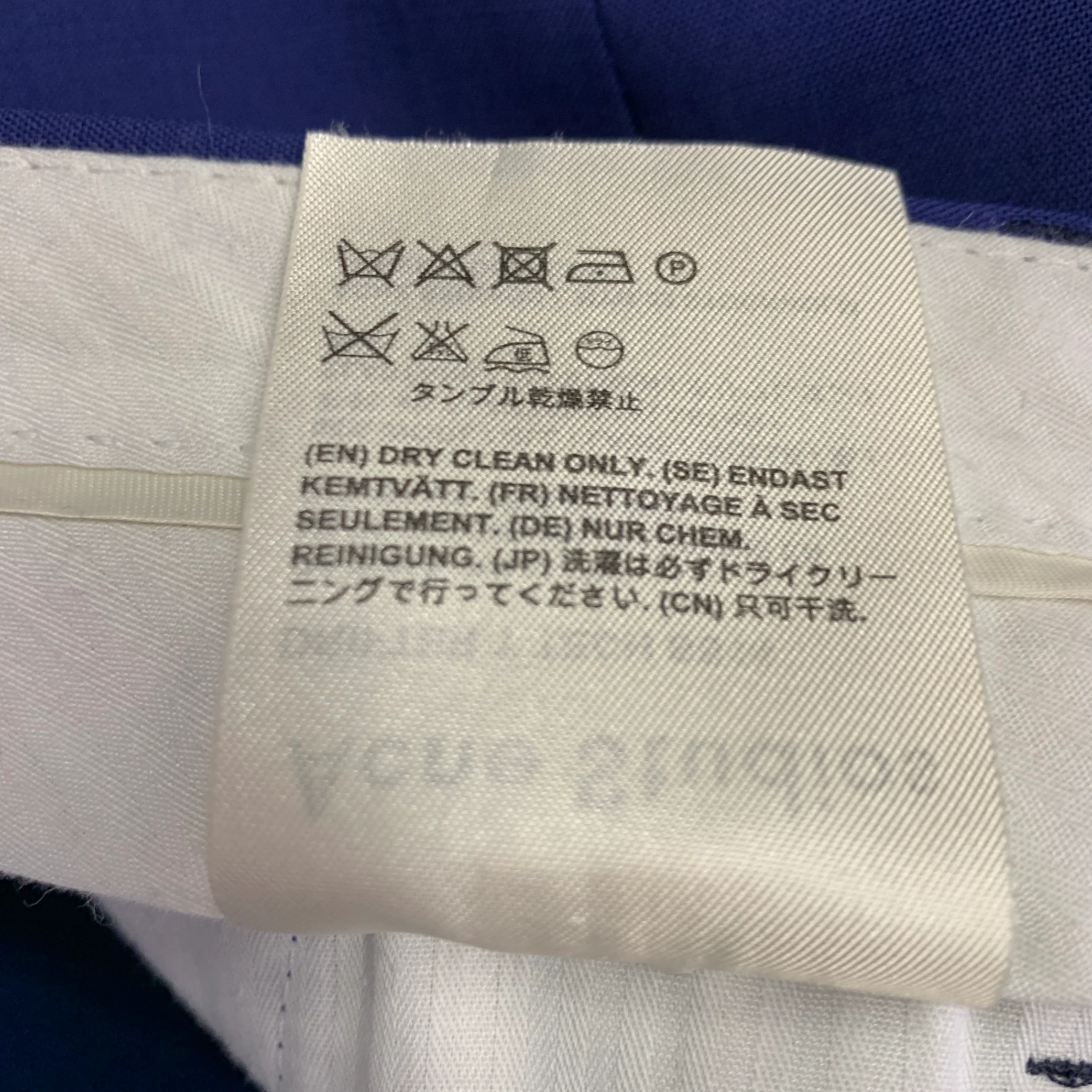 ACNE STUDIOS Size 36 Blue Wool Blend Notch Lapel Suit - Image 13