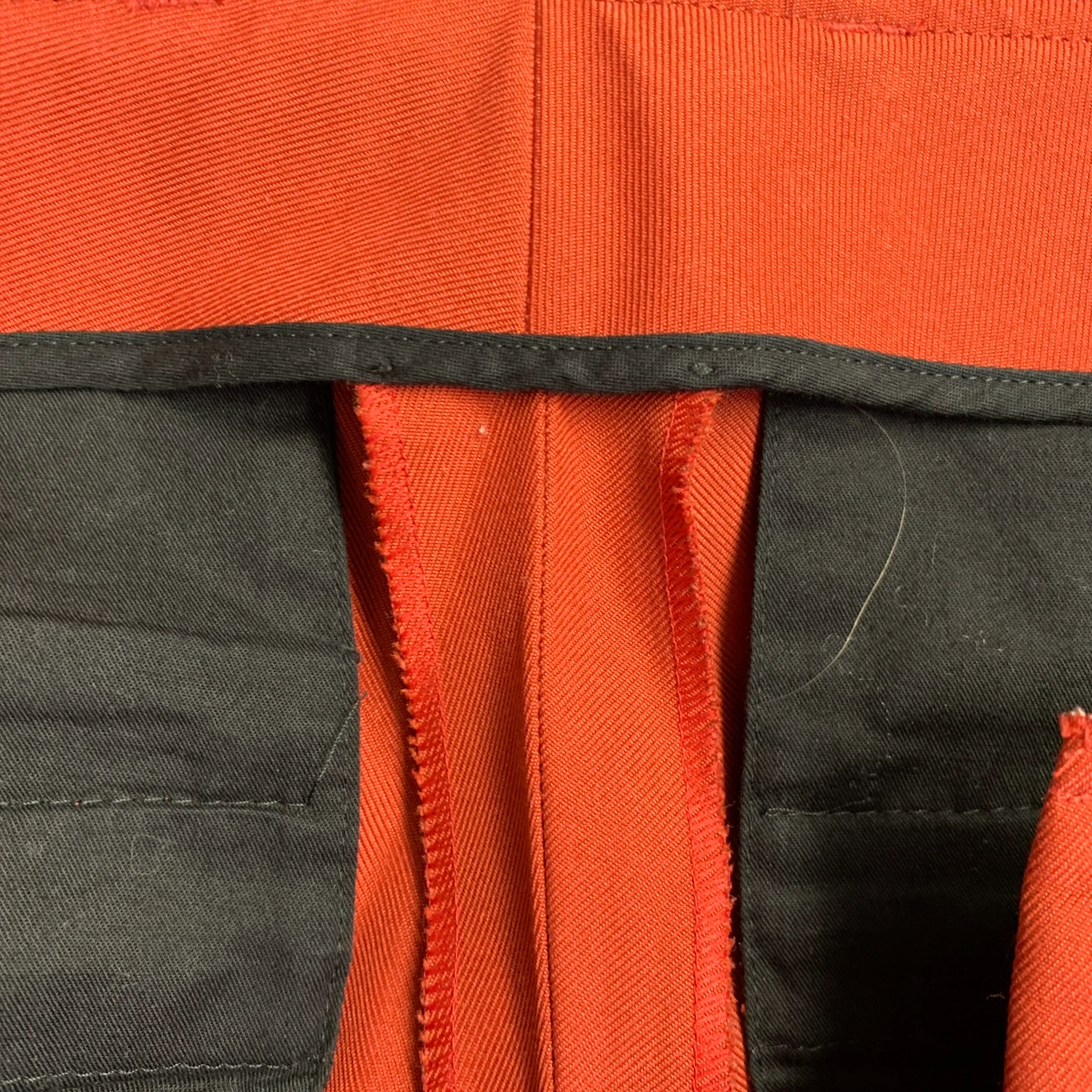 ACNE STUDIOS Size 36 Brick Polyester Cotton Notch Lapel Wide Leg Suit - Image 11
