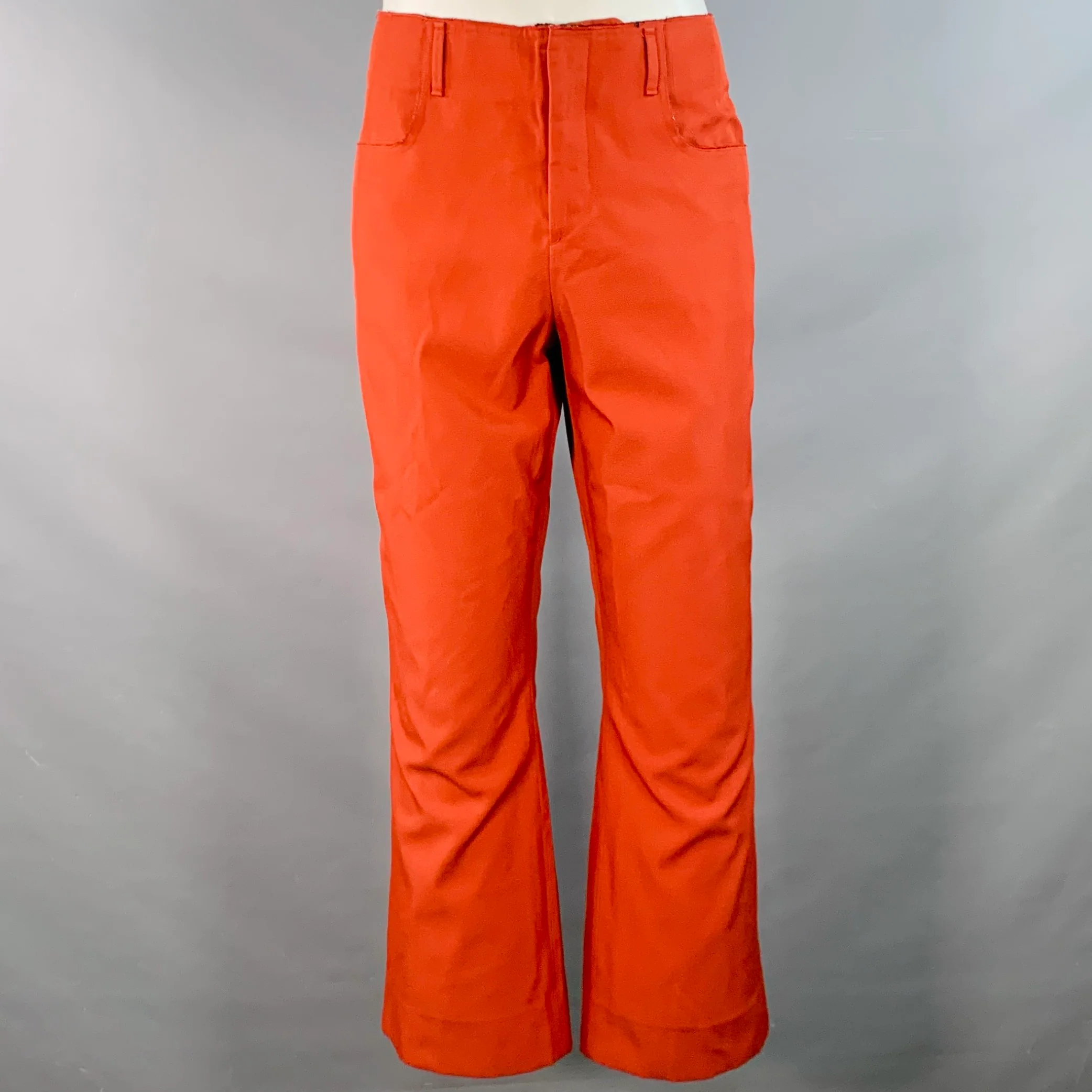ACNE STUDIOS Size 36 Brick Polyester Cotton Notch Lapel Wide Leg Suit - Image 4