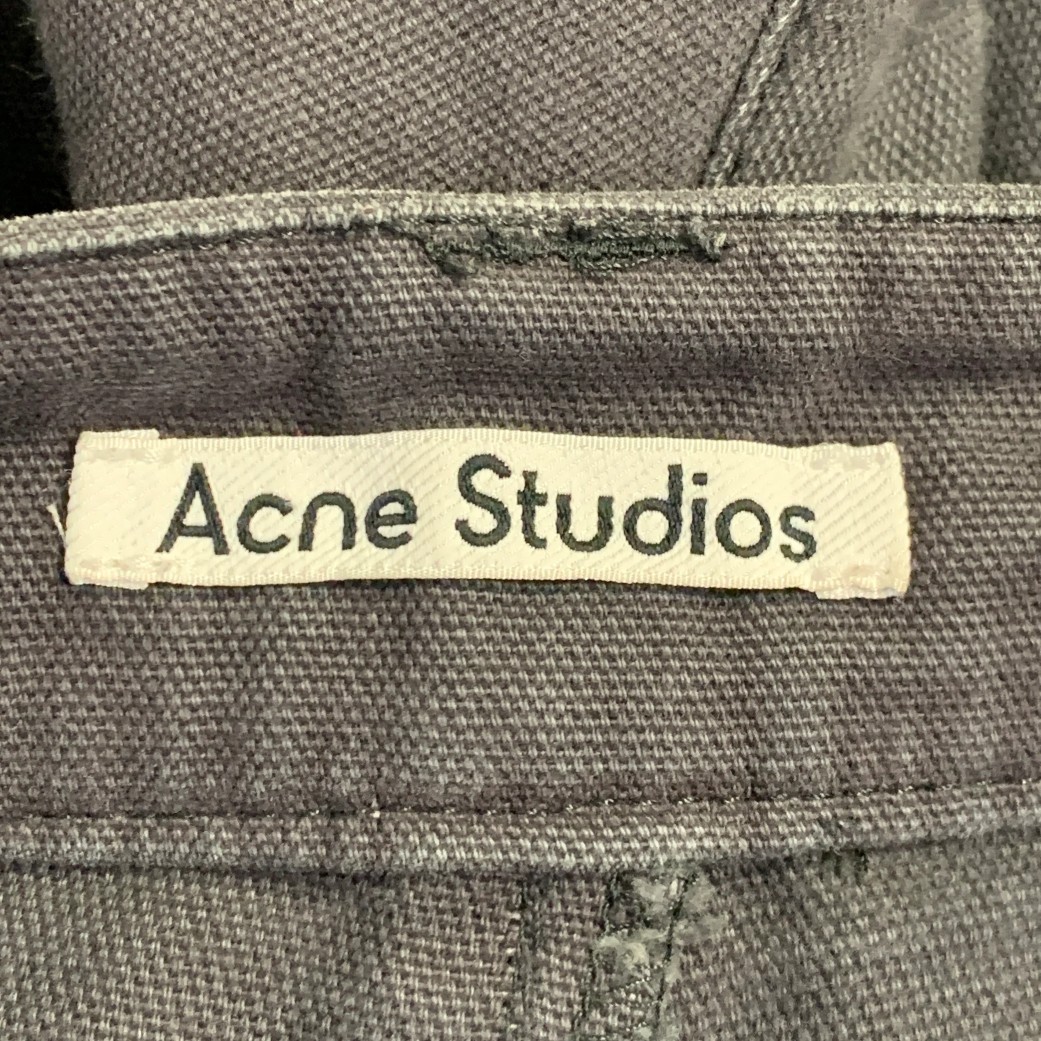 ACNE STUDIOS Size L Grey Charcoal Cotton Cargo Casual Pants - Image 6