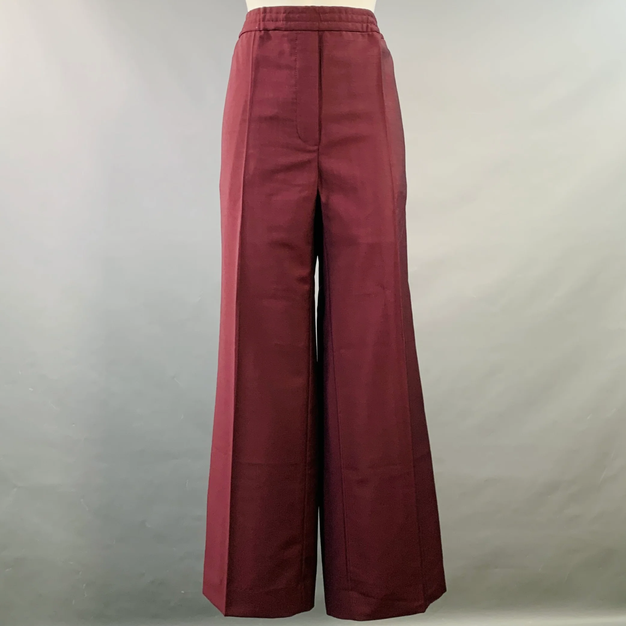 ACNE STUDIOS Size M Burgundy Wool Mohair Elastic Waistband Casual Pants