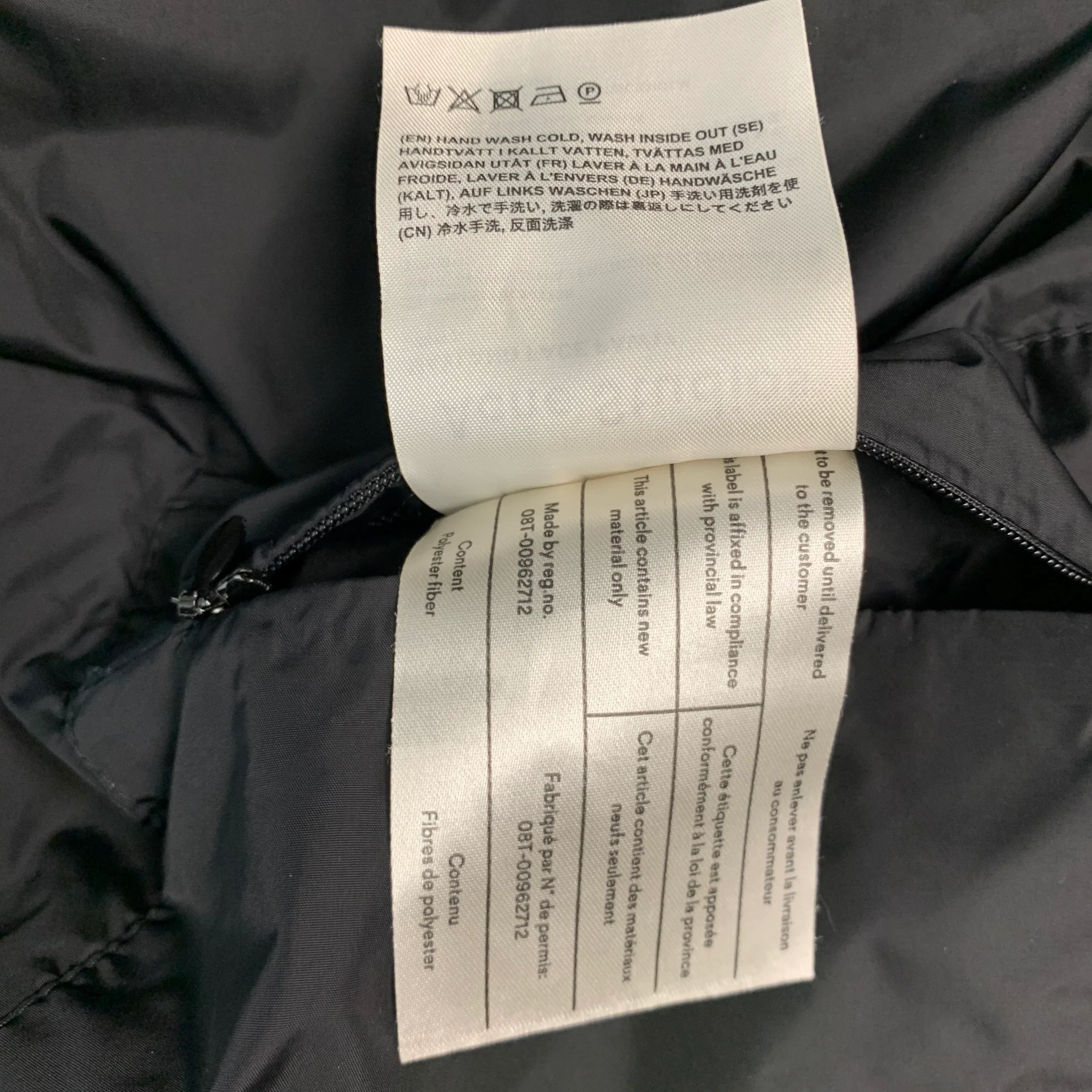 ACNE STUDIOS Size M -Mayland Face- Black Nylon Hooded Jacket - Image 7
