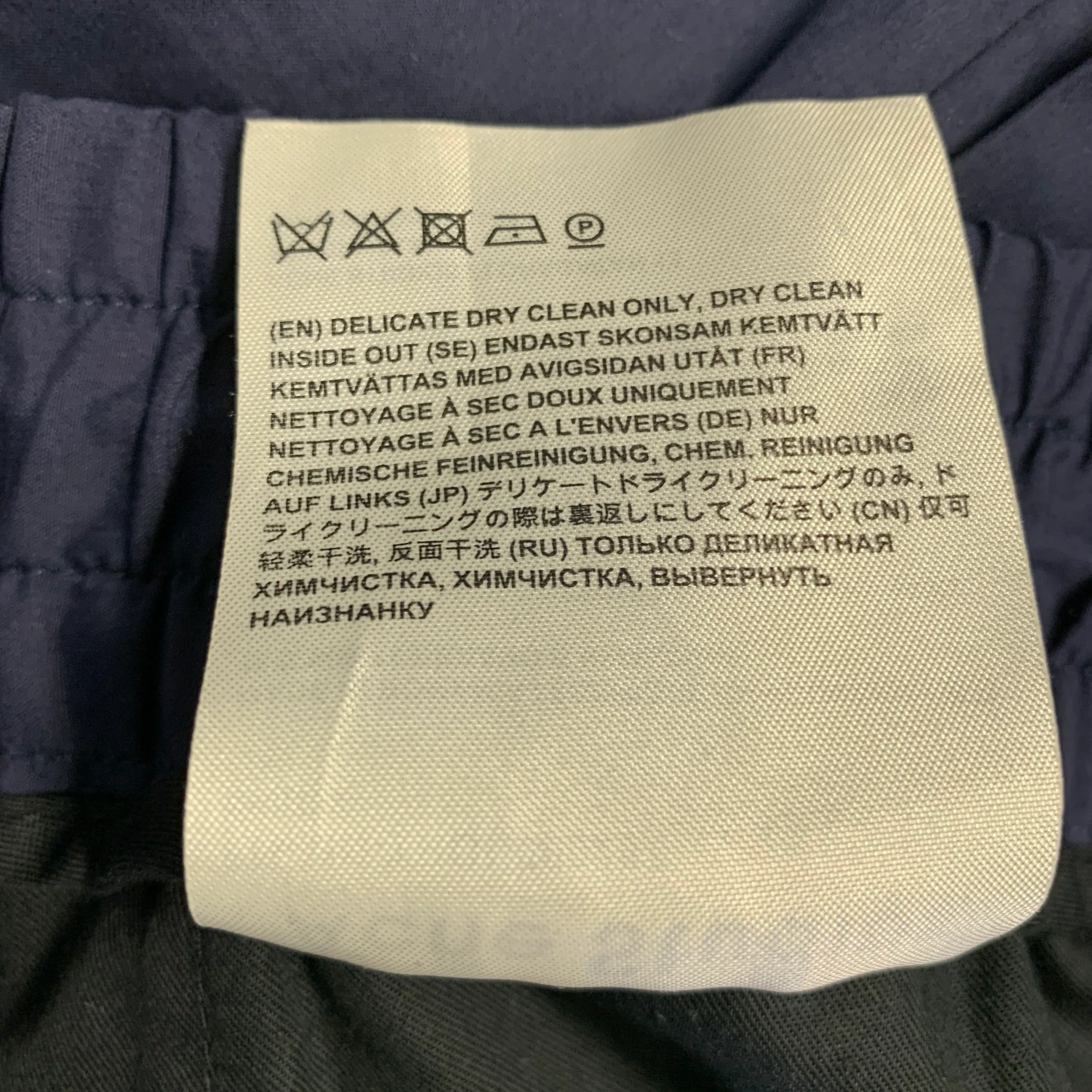 ACNE STUDIOS Size M Navy Solid Cotton Drawstring Casual Pants - Image 5