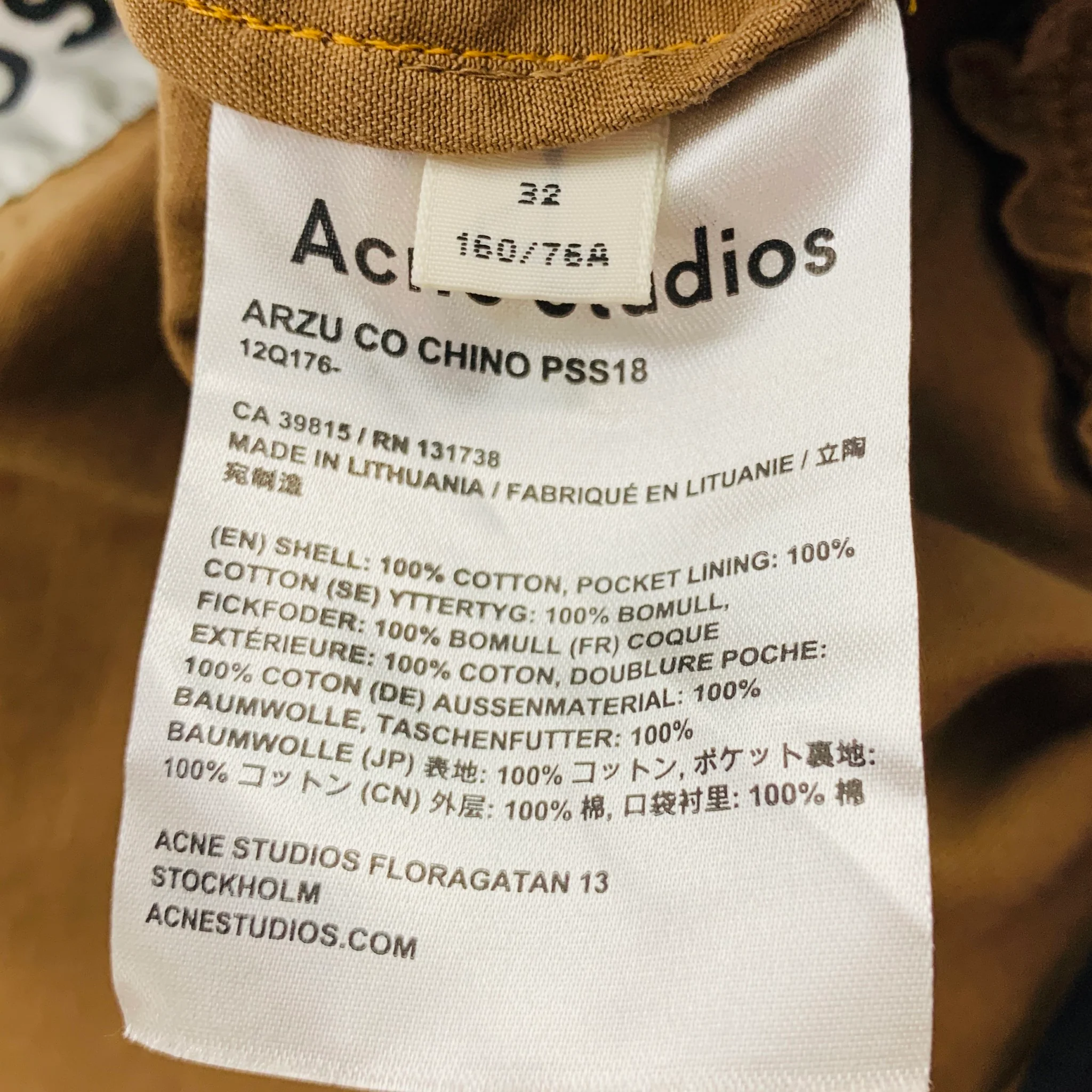 ACNE STUDIOS Size S Brown Cotton Bomber Jacket - Image 5