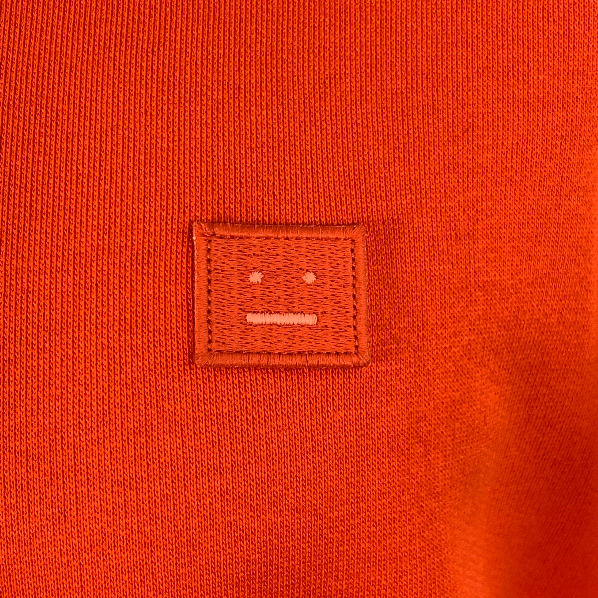 ACNE STUDIOS Size S Orange Cotton Oversized Sweatshirt - Image 2