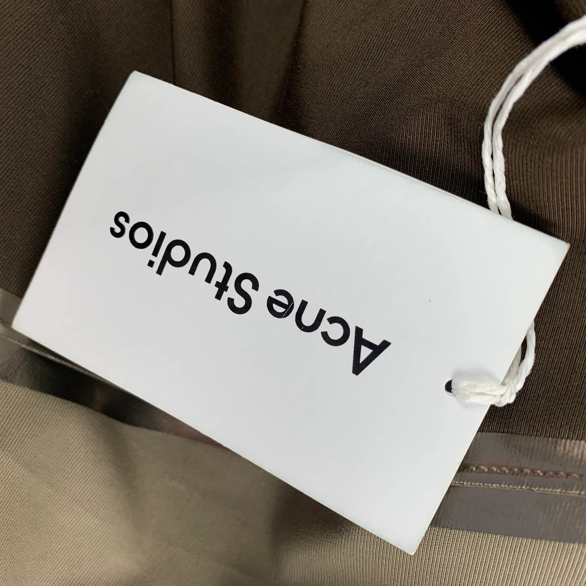 ACNE STUDIOS Size XL Brown Taupe Color Block Raincoat Jacket - Image 7