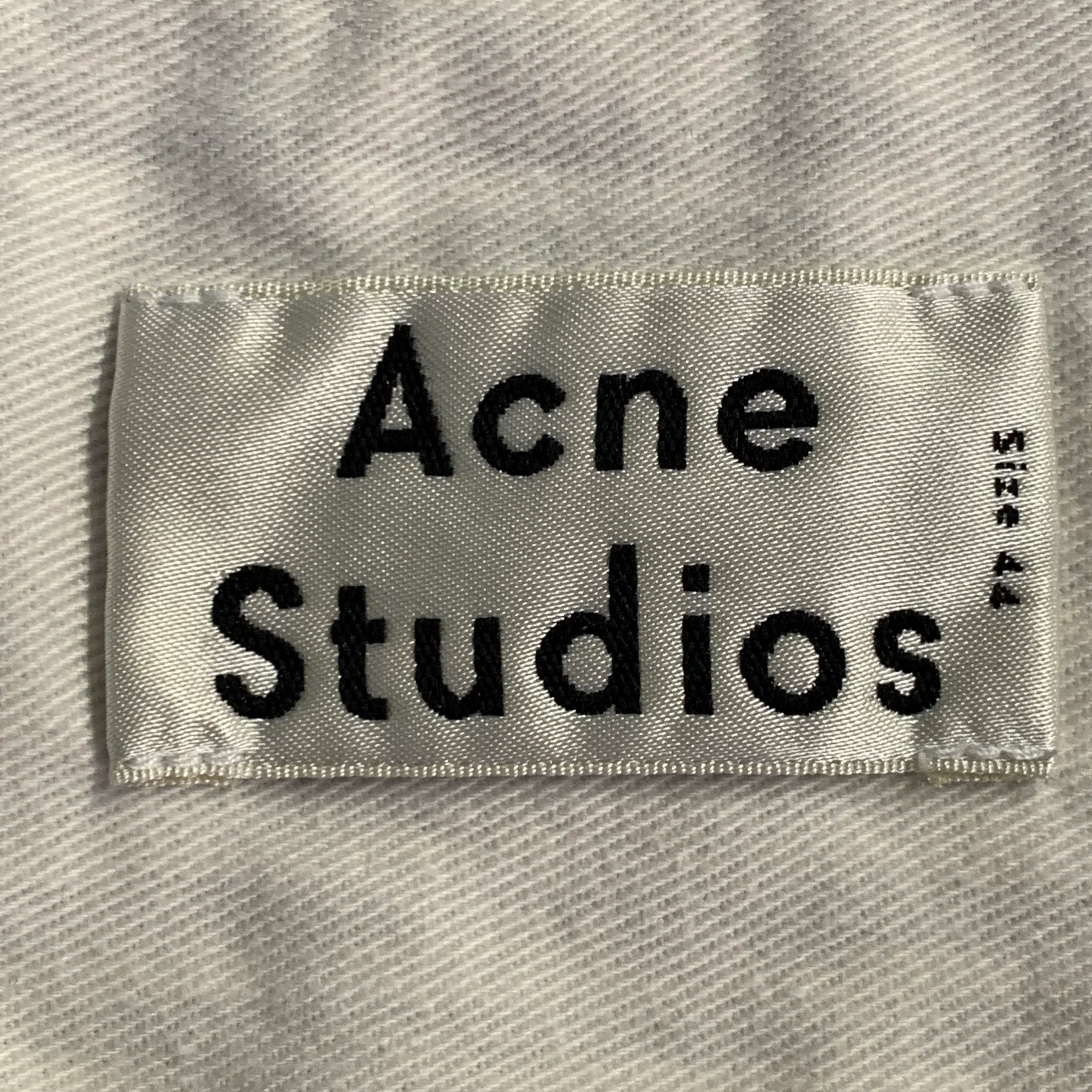 ACNE STUDIOS Size XS Blue White Stripe Cotton One pocket Long Sleeve Shirt - Image 4