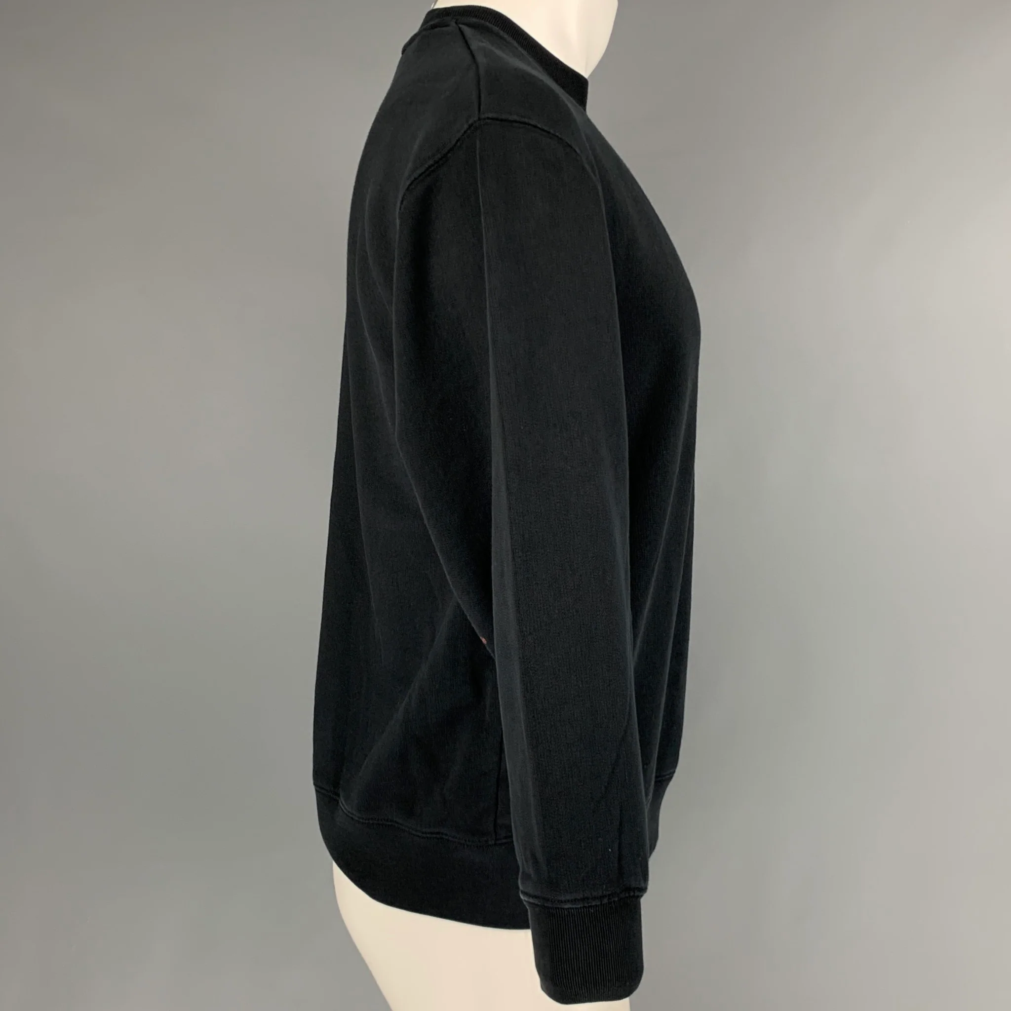 ACNE STUDIOS Size XXS Black Cotton Crew-Neck Sweatshirt - Image 3