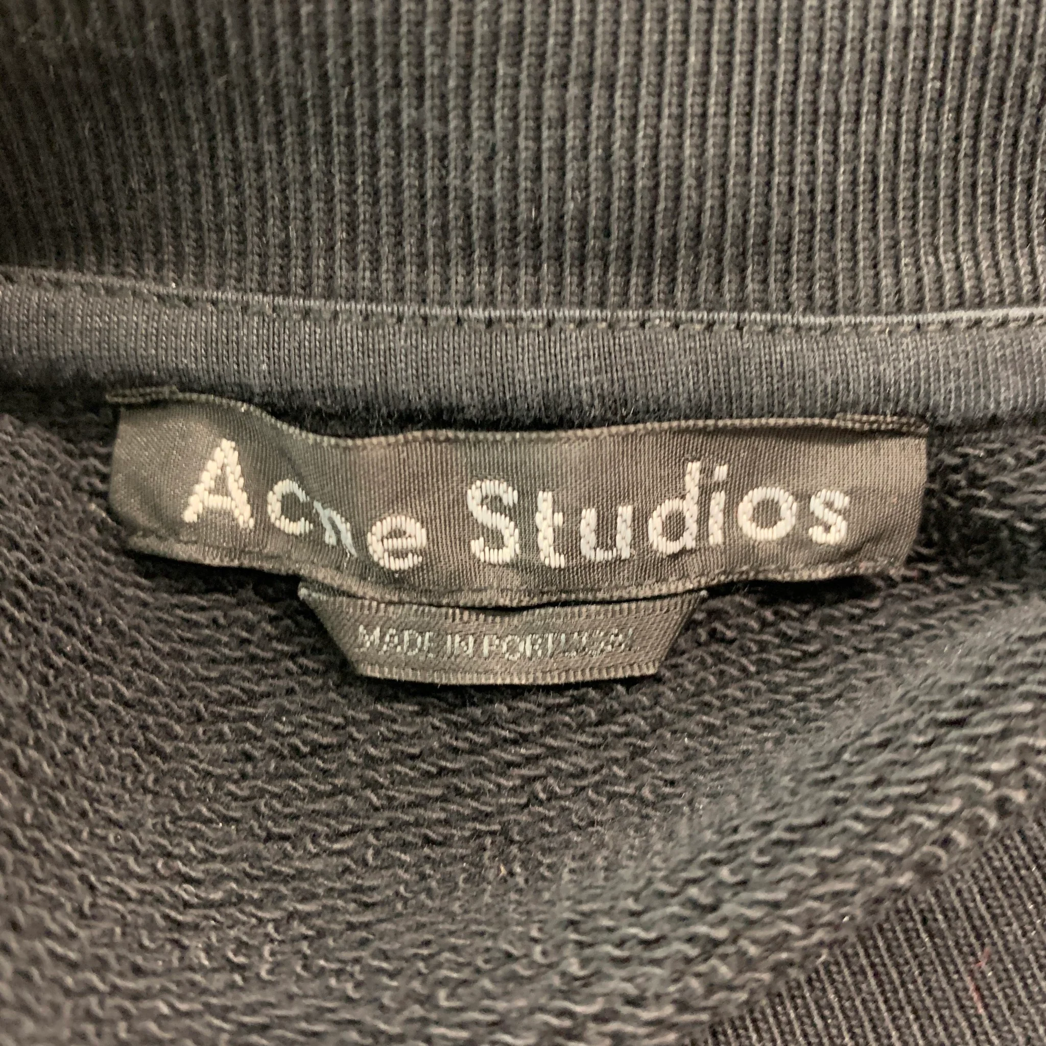 ACNE STUDIOS Size XXS Black Cotton Crew-Neck Sweatshirt - Image 6