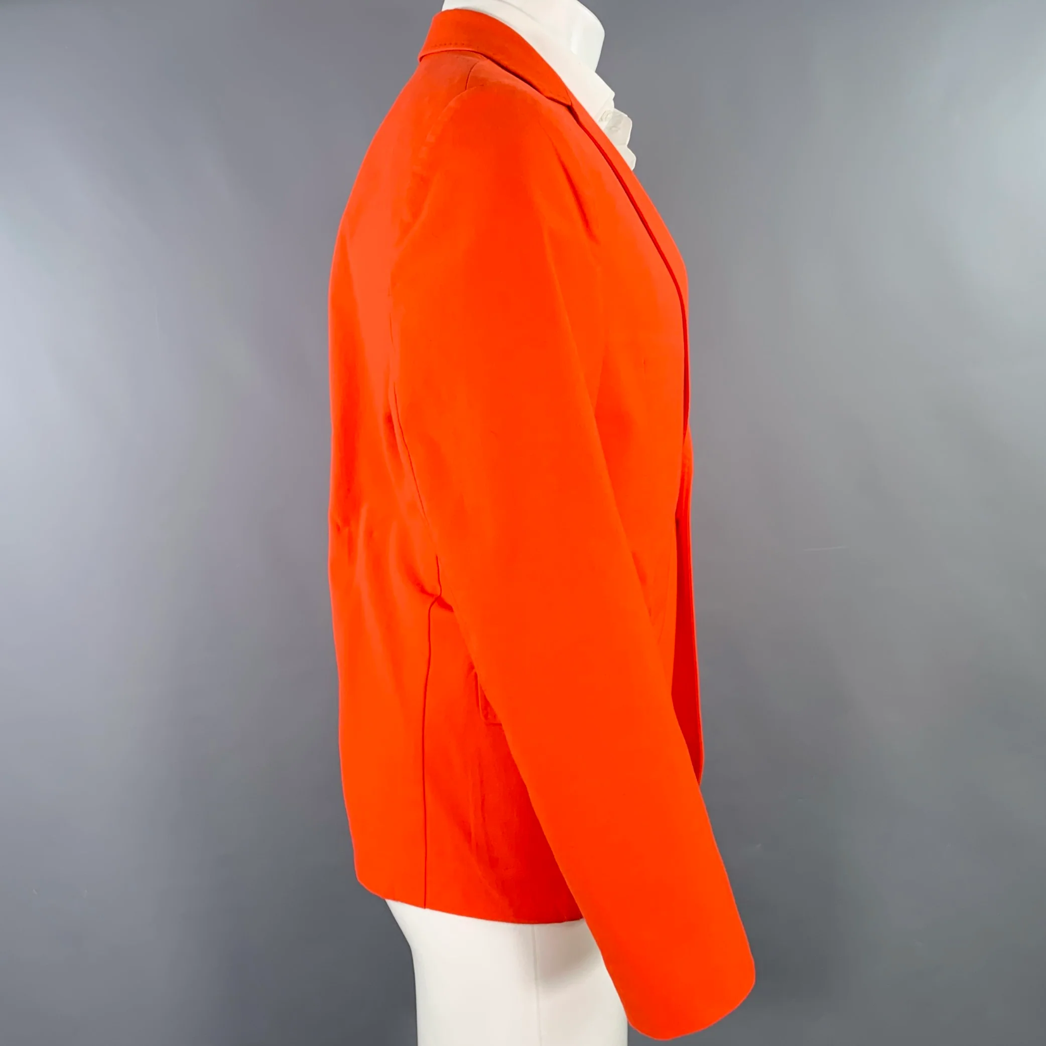 ACNE STUDIOS SS14 Size 40 Noel Orange Cotton Blend Single Button Sport Coat - Image 2