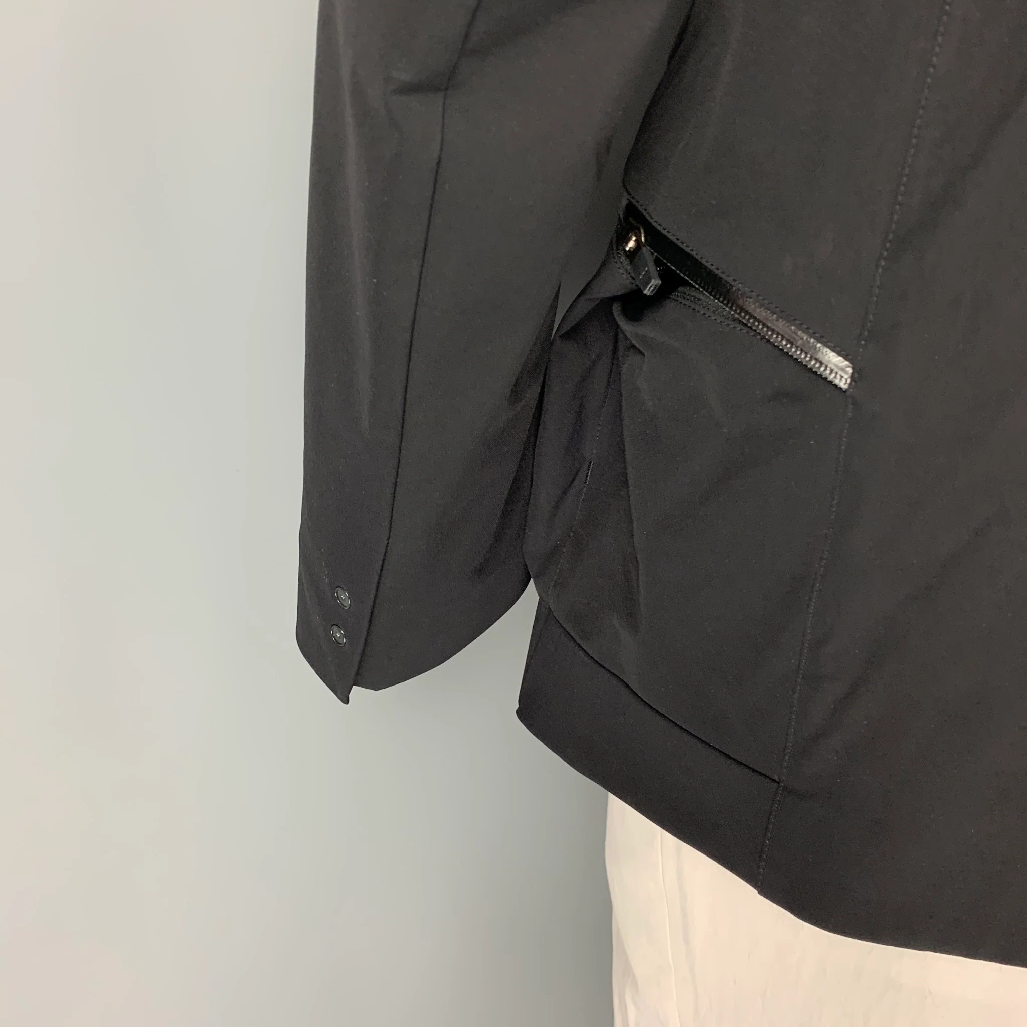 ACRONYM Size L Black Polyester Snaps Jacket - Image 4