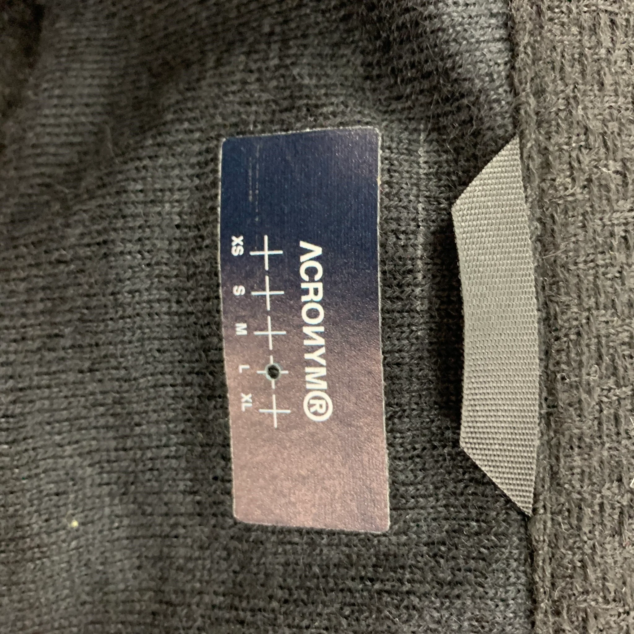ACRONYM Size L Black Textured Wool Zip Up Jacket - Image 4