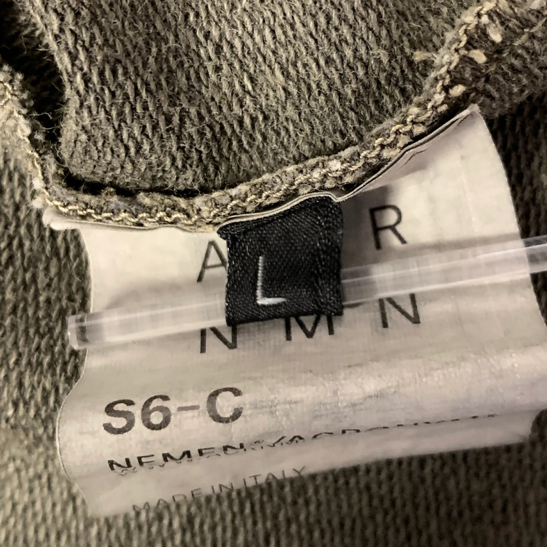 ACRONYM Size L Grey Olive Wash Cotton Crew-Neck Sweatshirt - Image 6