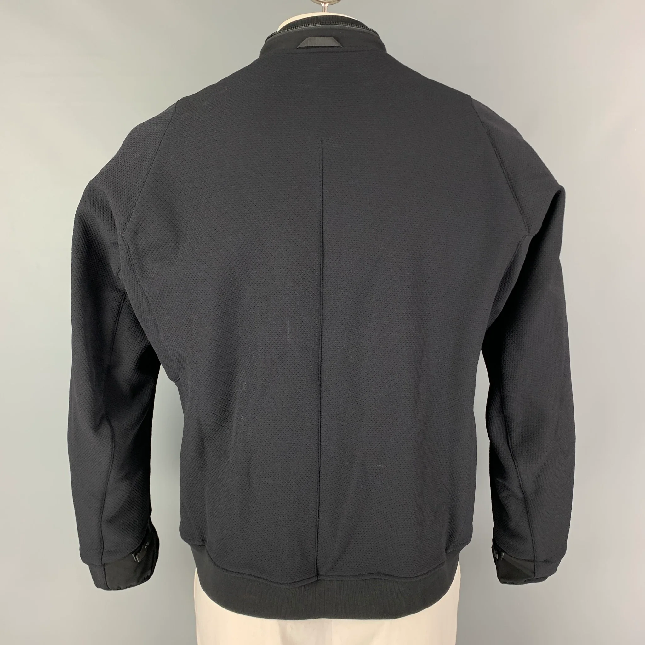 ACRONYM Size M Black Textured Polyester Zip & Snaps Jacket - Image 3