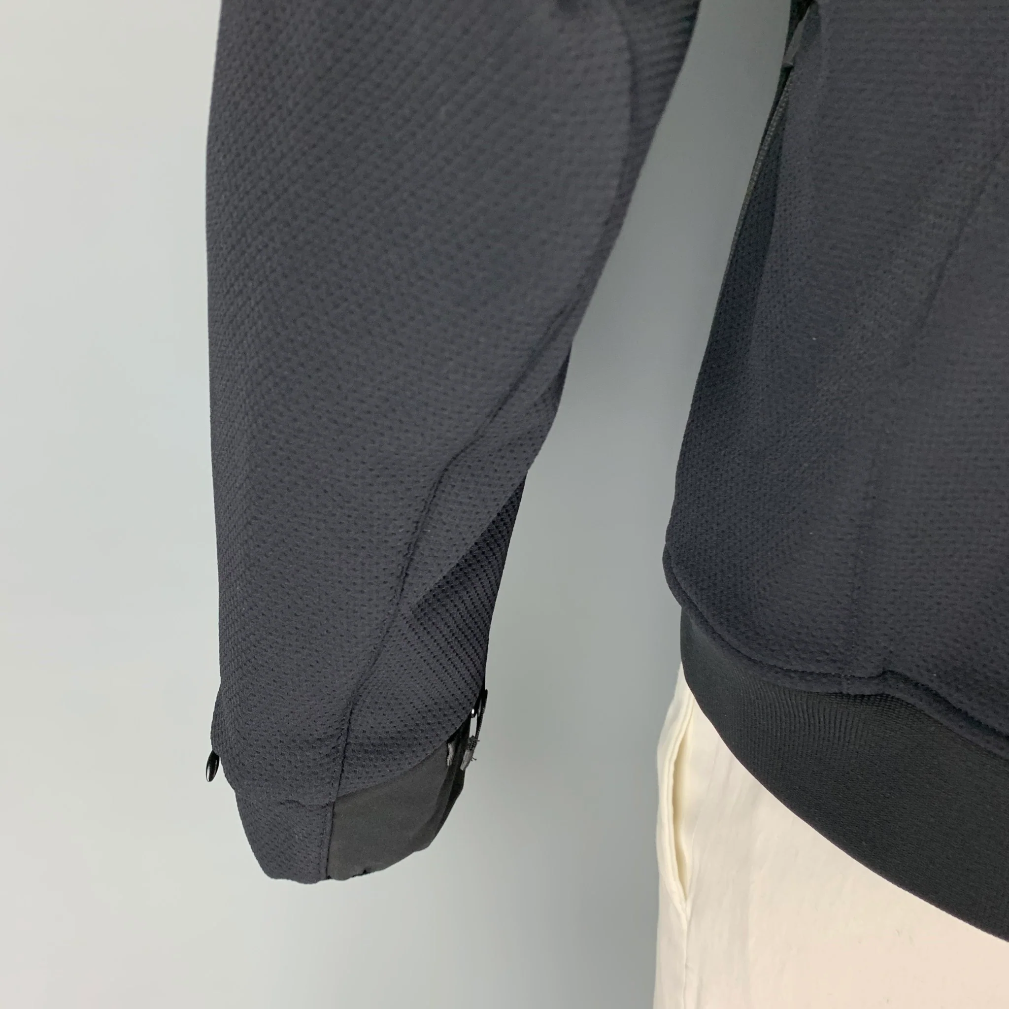 ACRONYM Size M Black Textured Polyester Zip & Snaps Jacket - Image 4
