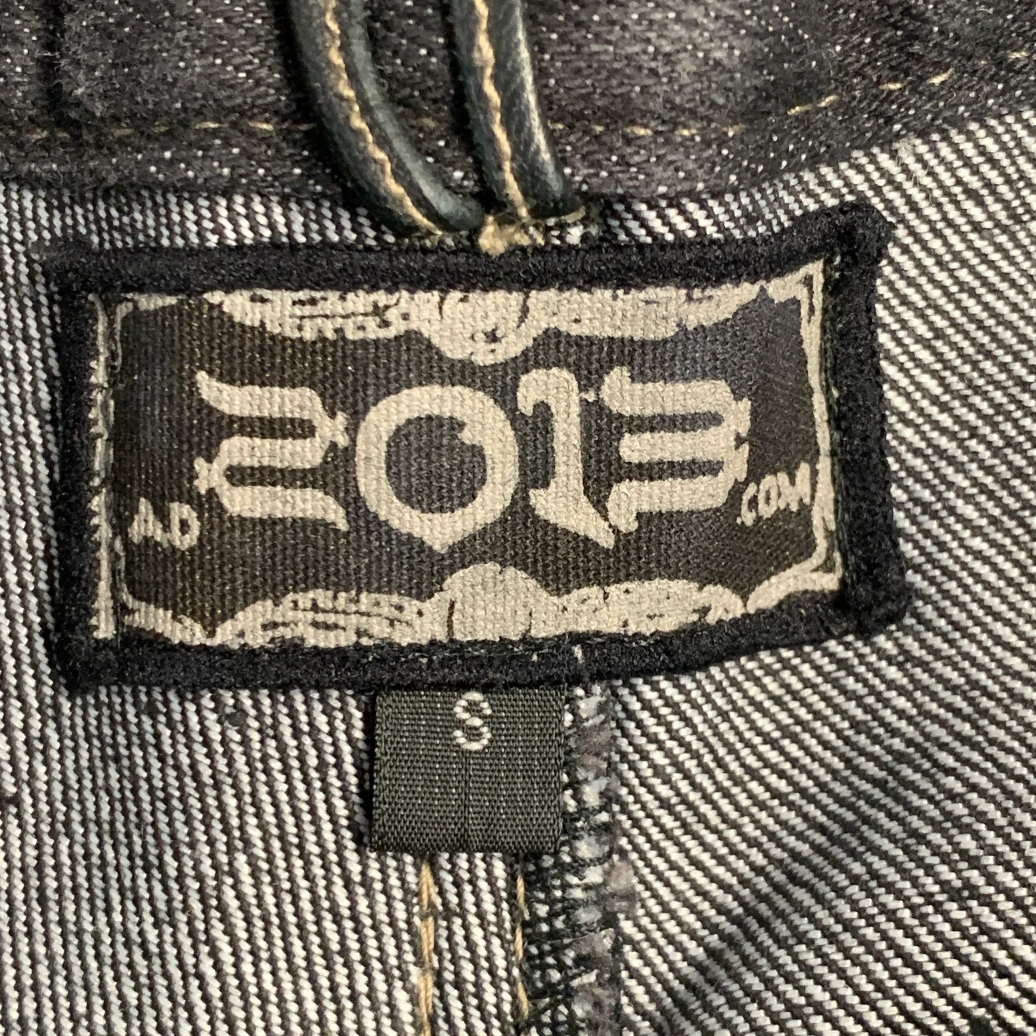 AD NOW Size S Rocker Black Indigo Cotton Tapered Jeans - Image 6