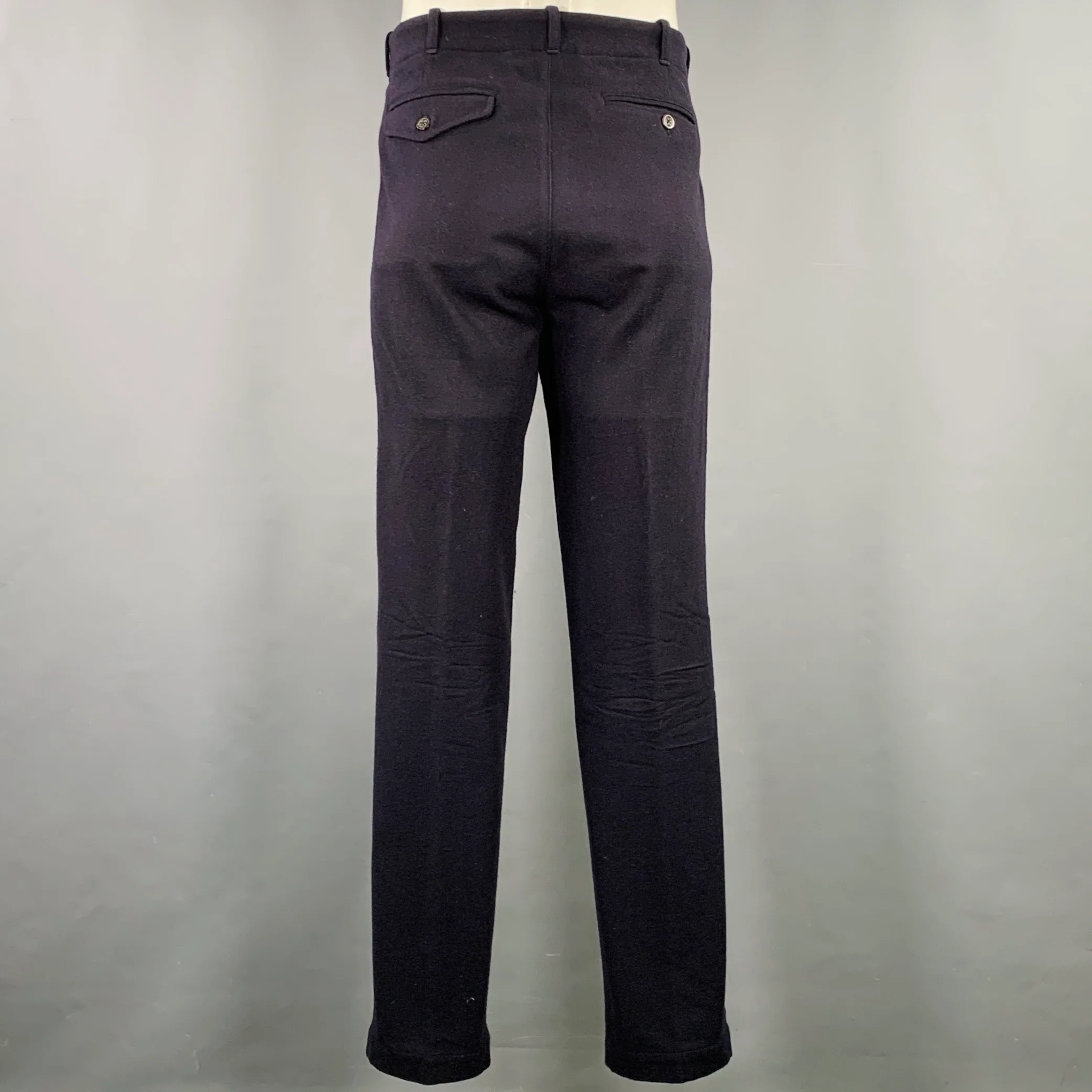 ADAM KIMMEL Size XL Navy Twill Wool Notch Lapel Suit - Image 5