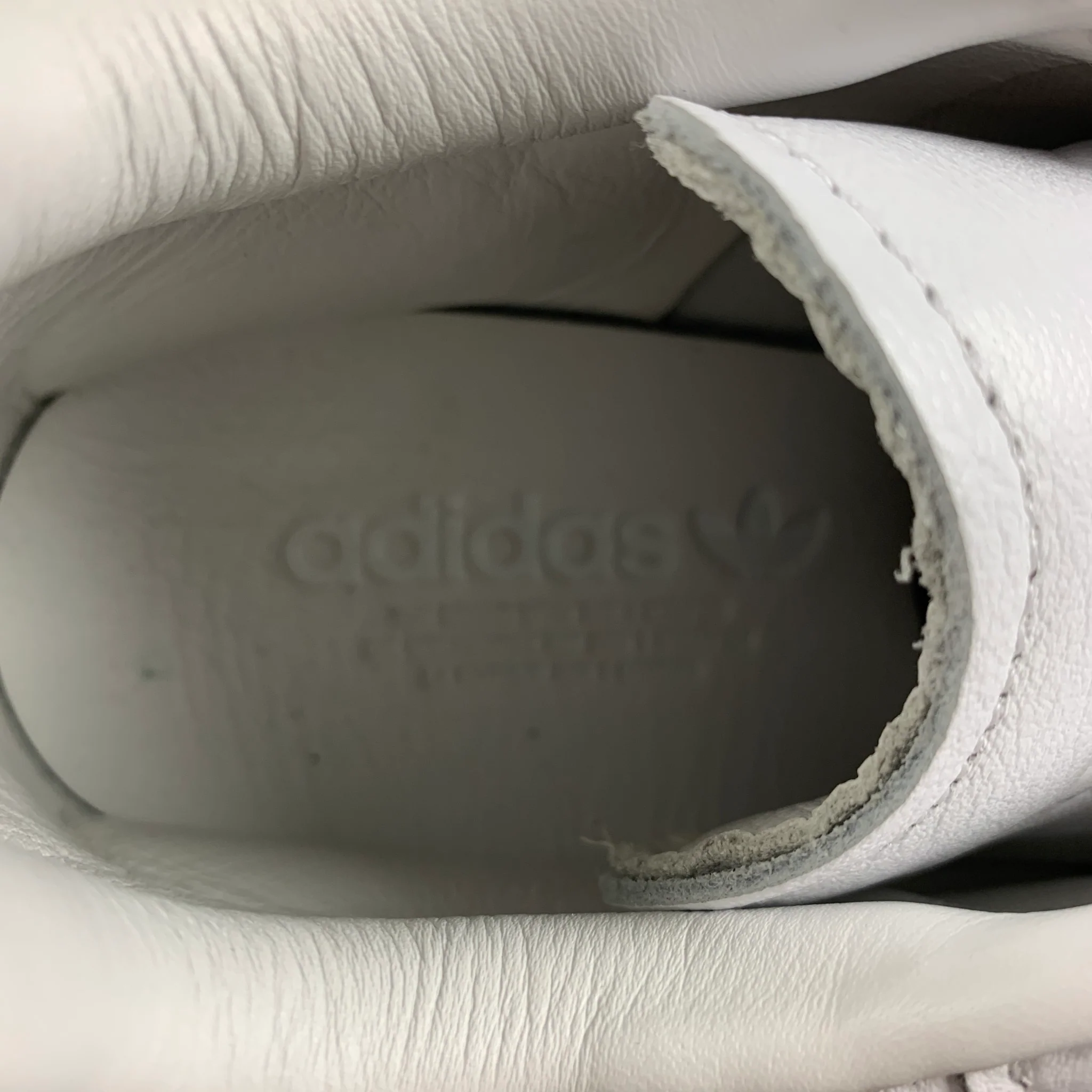 ADIDAS Size 10 White Leather Chunky Heel Sneakers - Image 8