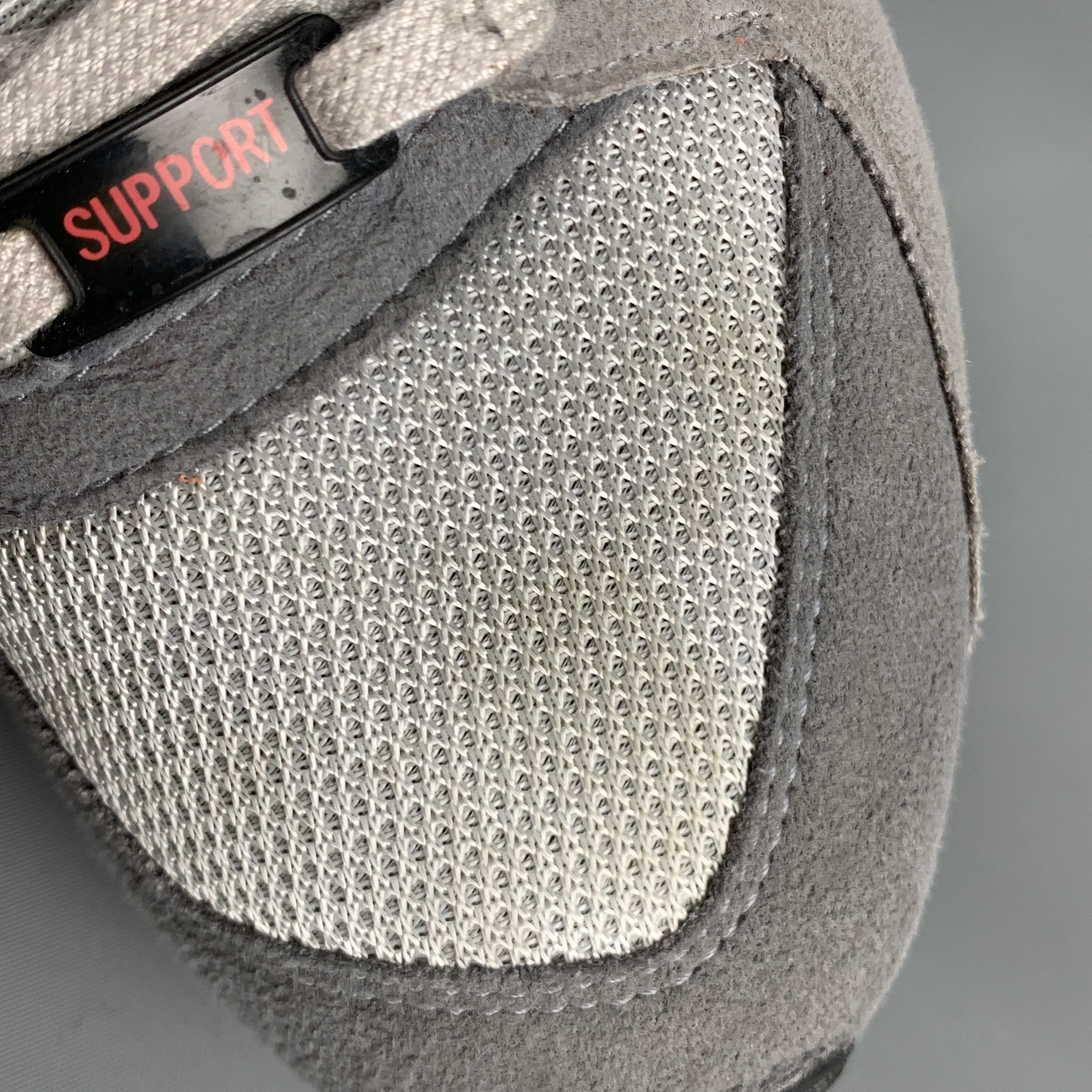 ADIDAS Size 8.5 Grey Black Mixed Materials Mesh Low Top Sneakers - Image 9