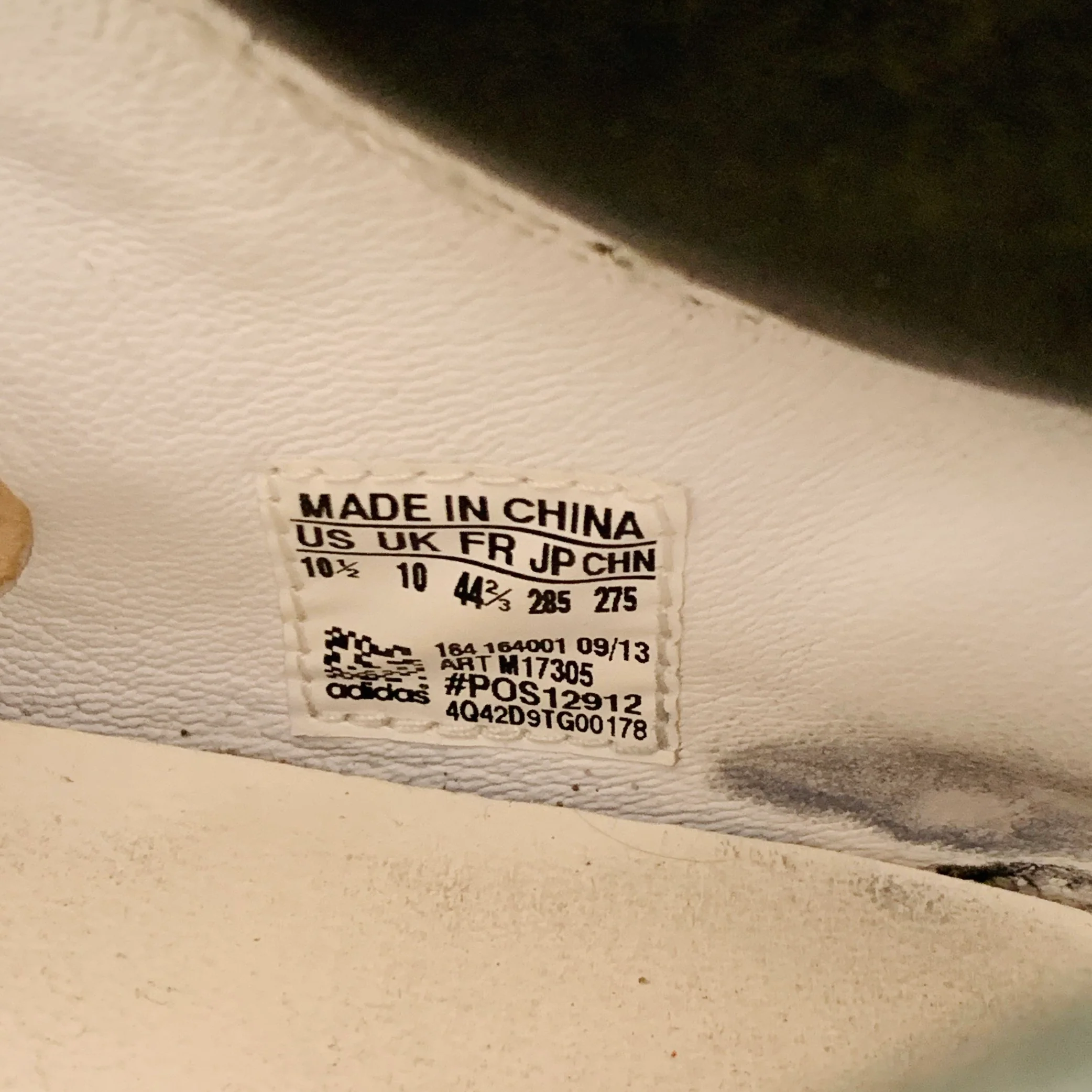 ADIDAS x RICK OWENS SS14 Size 10.5 Vicious White Black Taupe Color Block Leather Chunky Sole Sneakers - Image 8