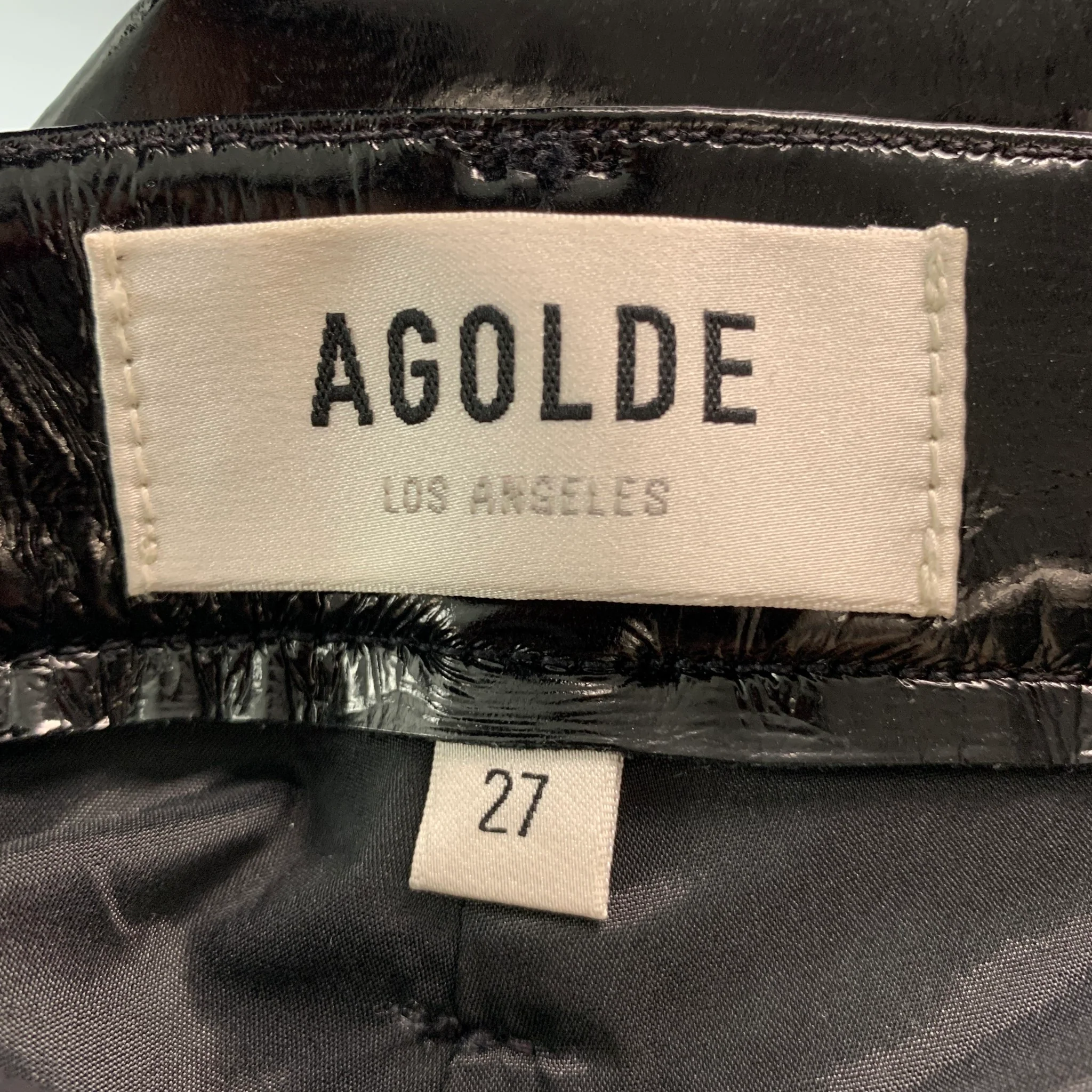 AGOLDE Size 27 Black Solid Jean Cut Casual Pants - Image 3