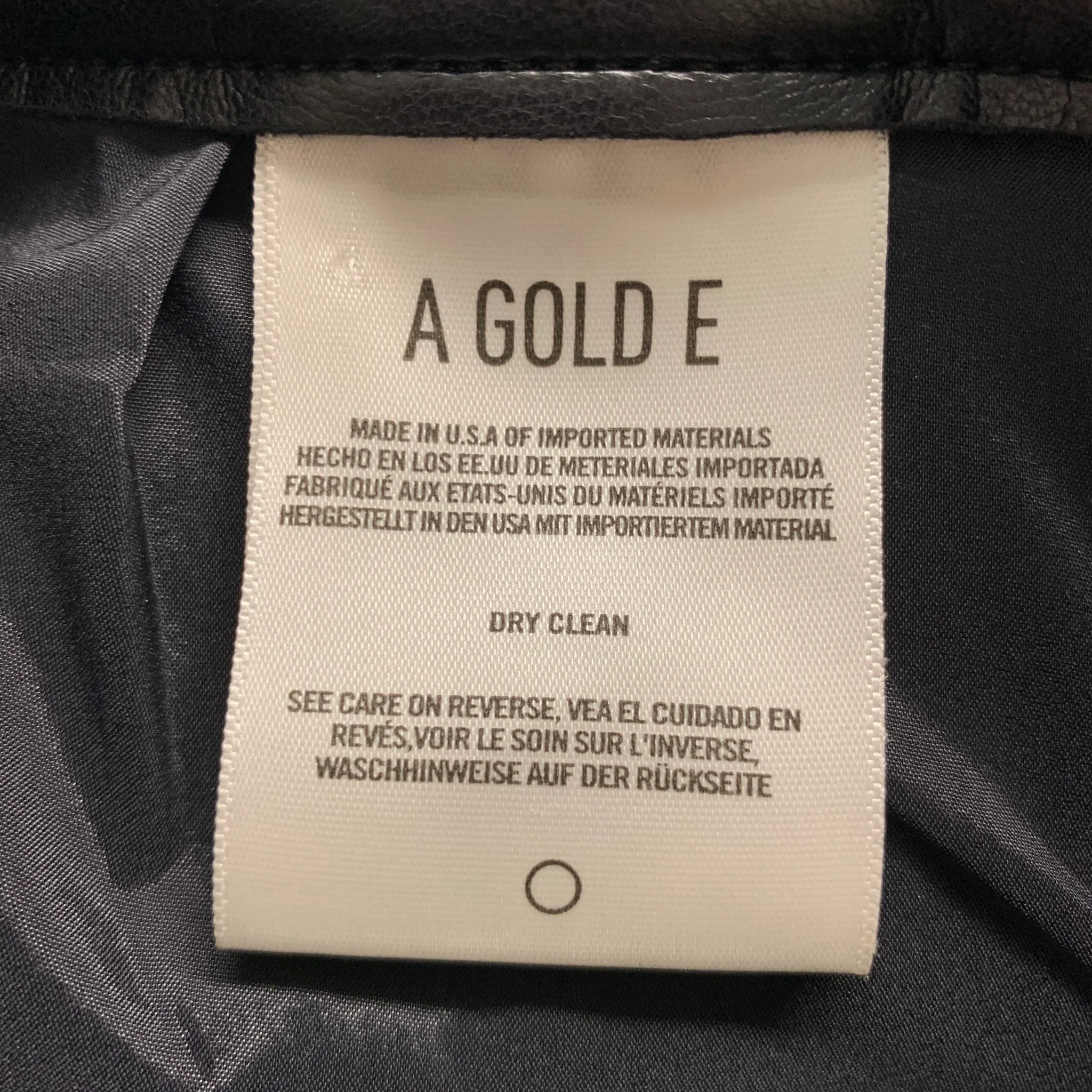 AGOLDE Size 28 Black Solid Leather Jean Cut Casual Pants - Image 4