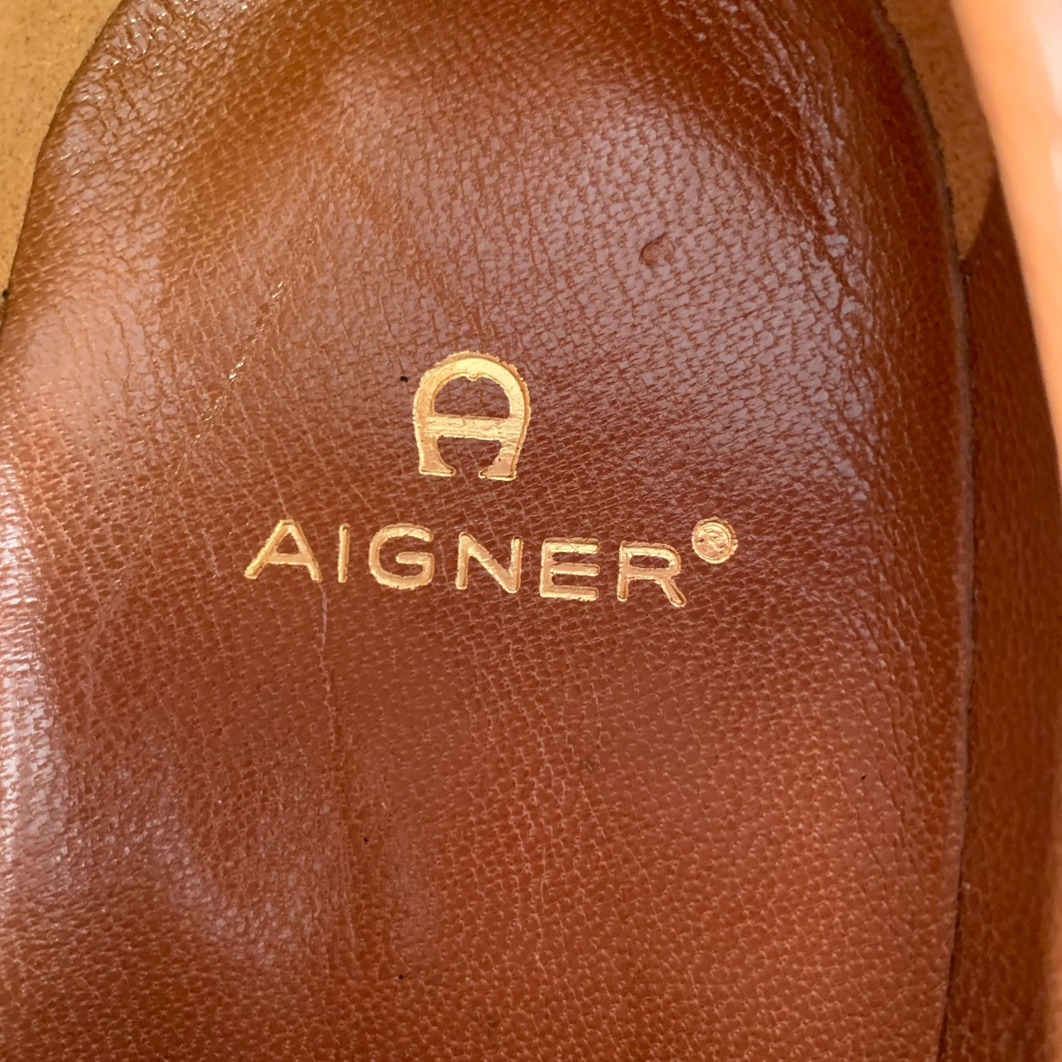AIGNER Size 9.5 Brown Leather Monk Strap Loafers Shoes - Image 7