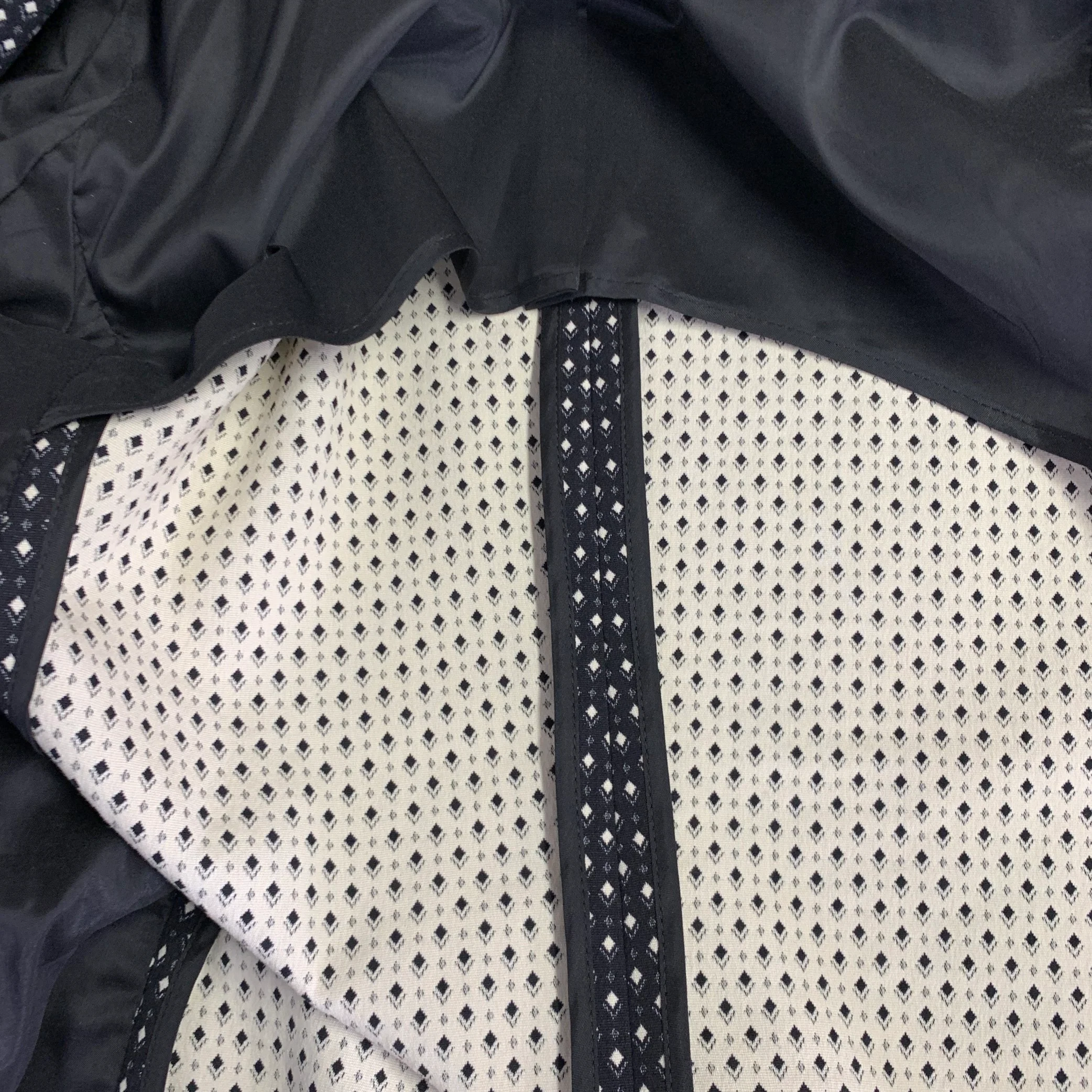 AKRIS Size 10 Black White Cotton Blend Geometric Blazer - Image 5