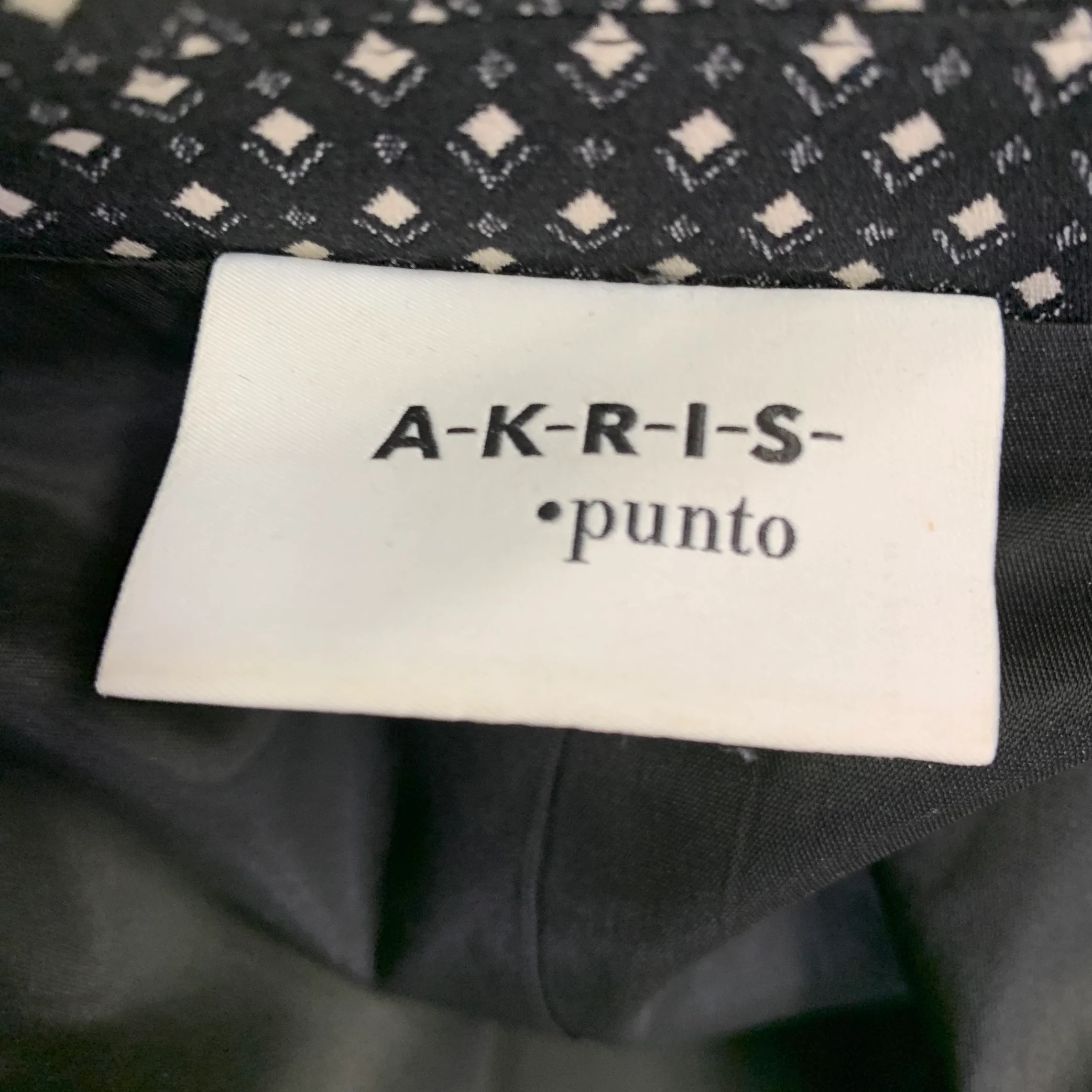 AKRIS Size 10 Black White Cotton Blend Geometric Blazer - Image 6
