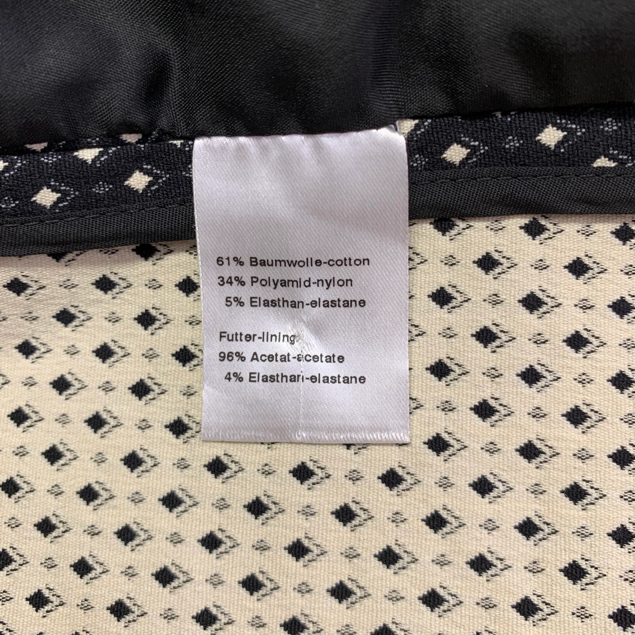 AKRIS Size 10 Black White Cotton Blend Geometric Blazer - Image 7